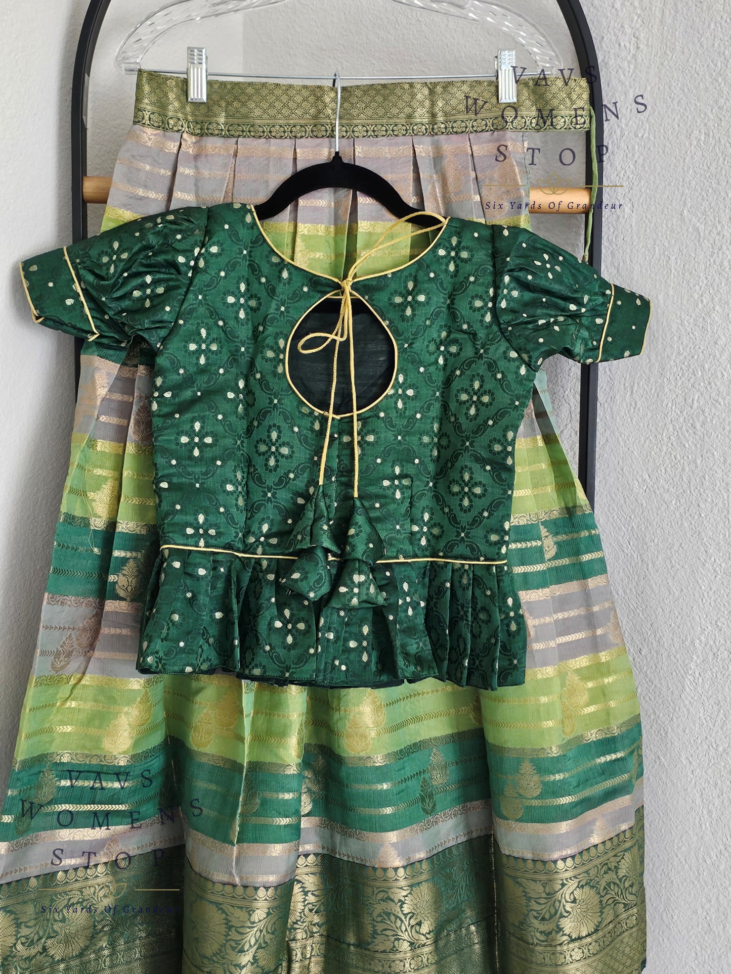 Designer Benarasi Chiniya Lehenga/Langa Blouse