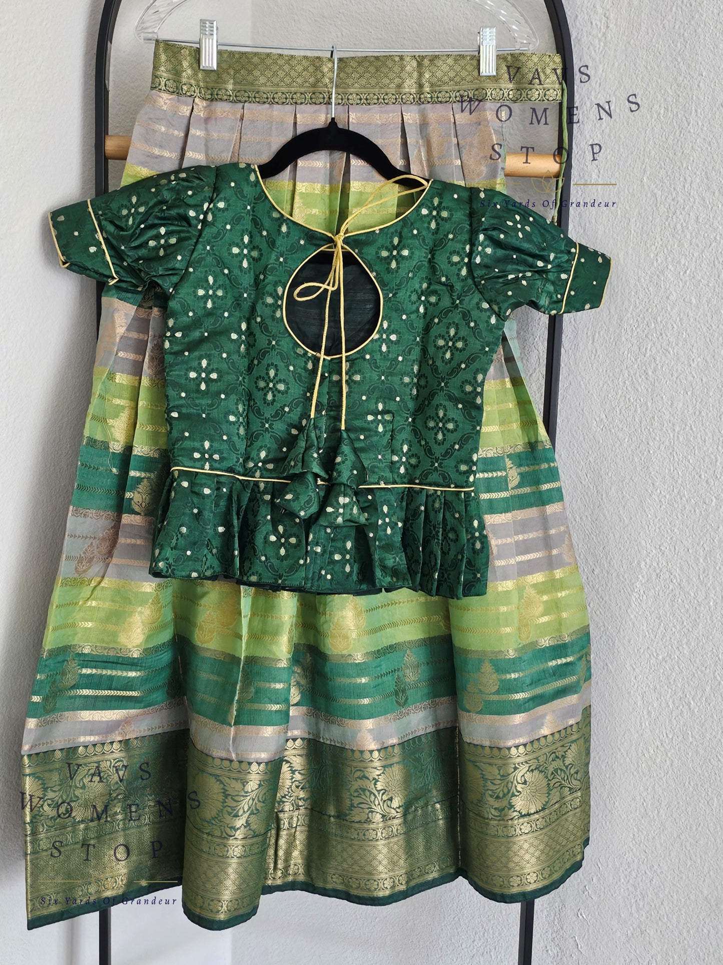 Designer Benarasi Chiniya Lehenga/Langa Blouse