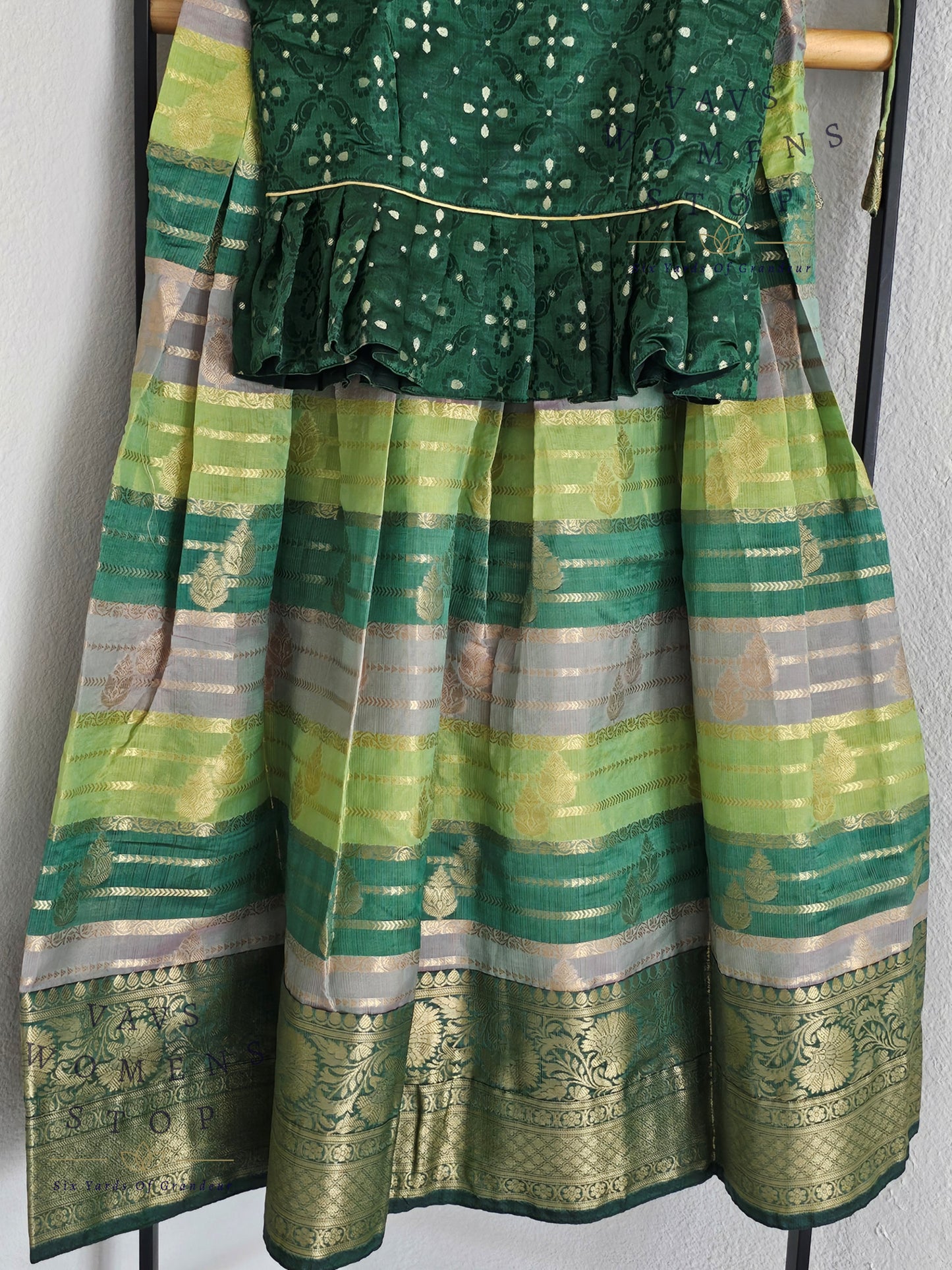 Designer Benarasi Chiniya Lehenga/Langa Blouse