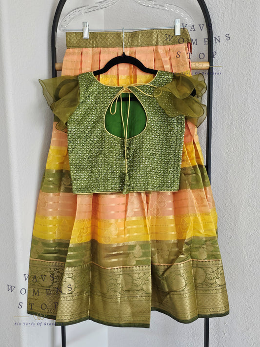 Designer Benarasi Chiniya Lehenga/Langa Blouse