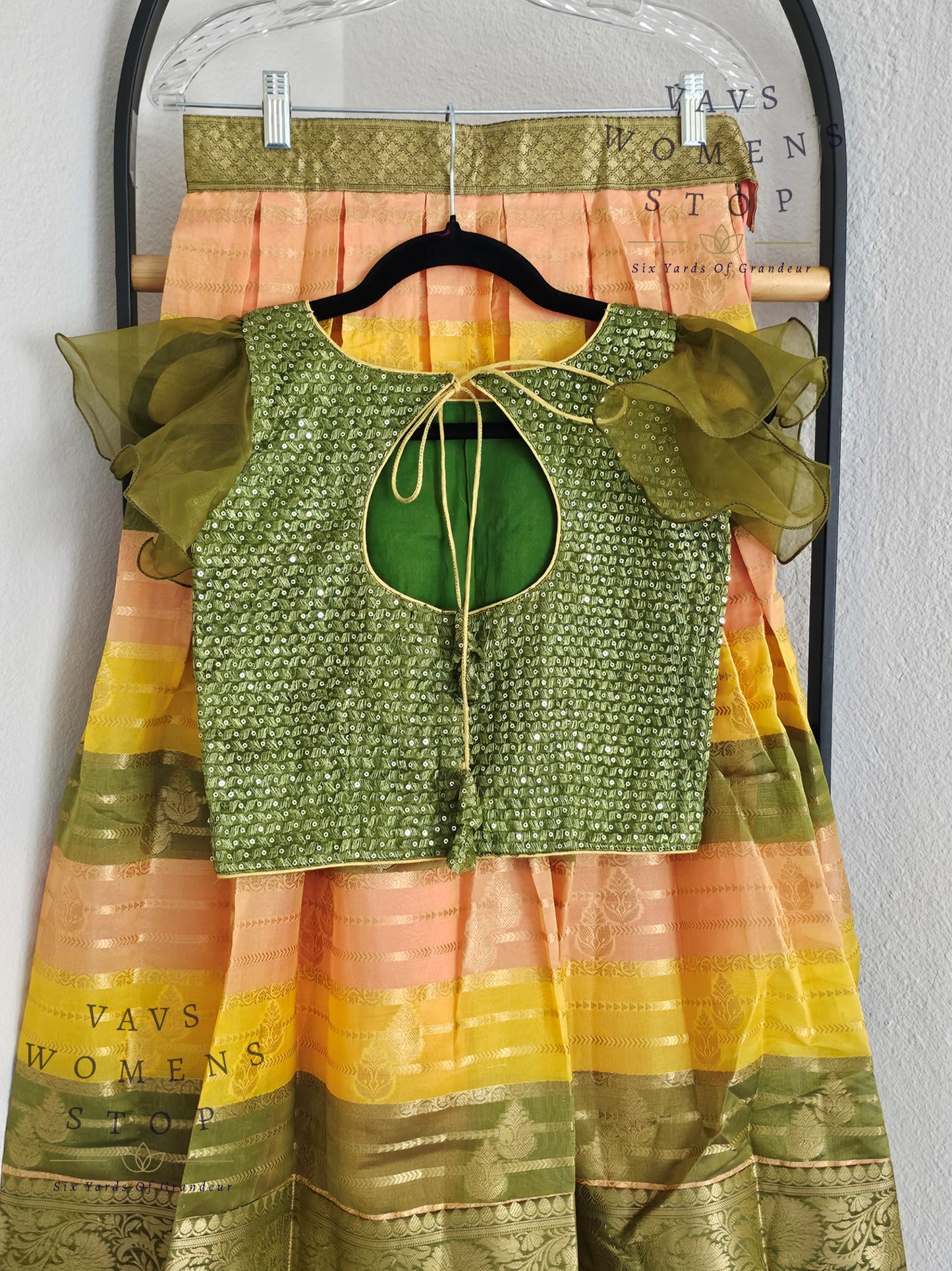 Designer Benarasi Chiniya Lehenga/Langa Blouse