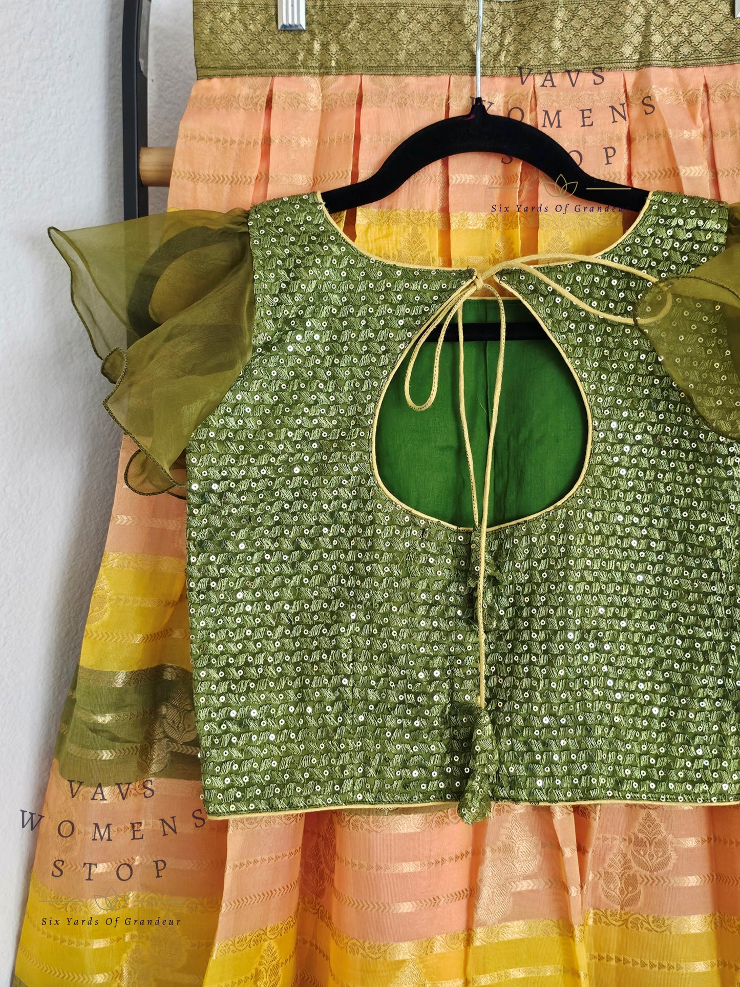 Designer Benarasi Chiniya Lehenga/Langa Blouse