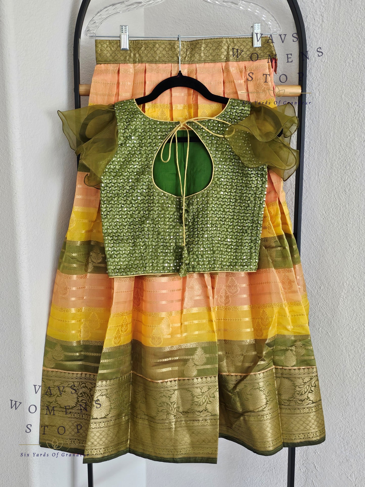 Designer Benarasi Chiniya Lehenga/Langa Blouse