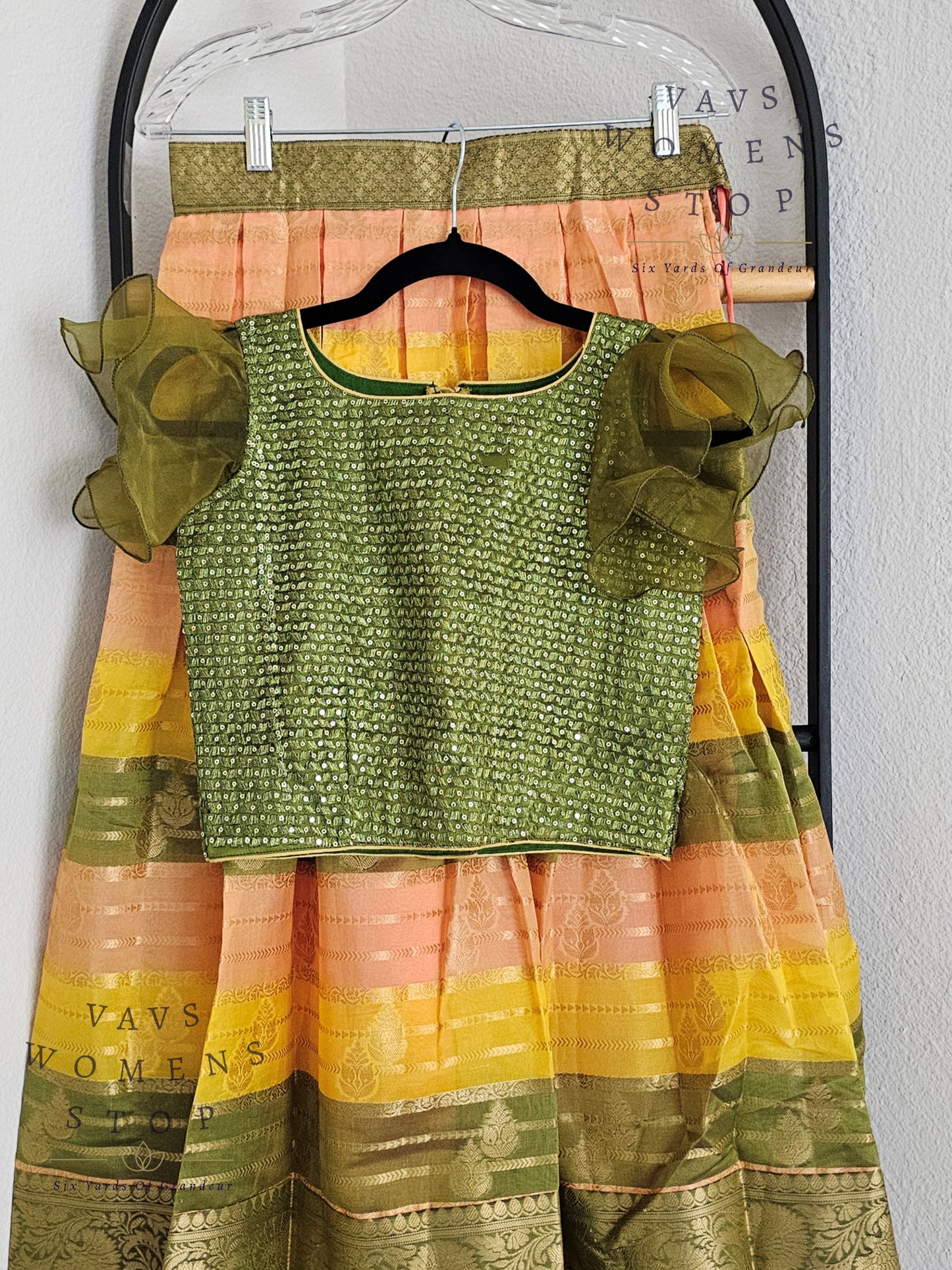 Designer Benarasi Chiniya Lehenga/Langa Blouse