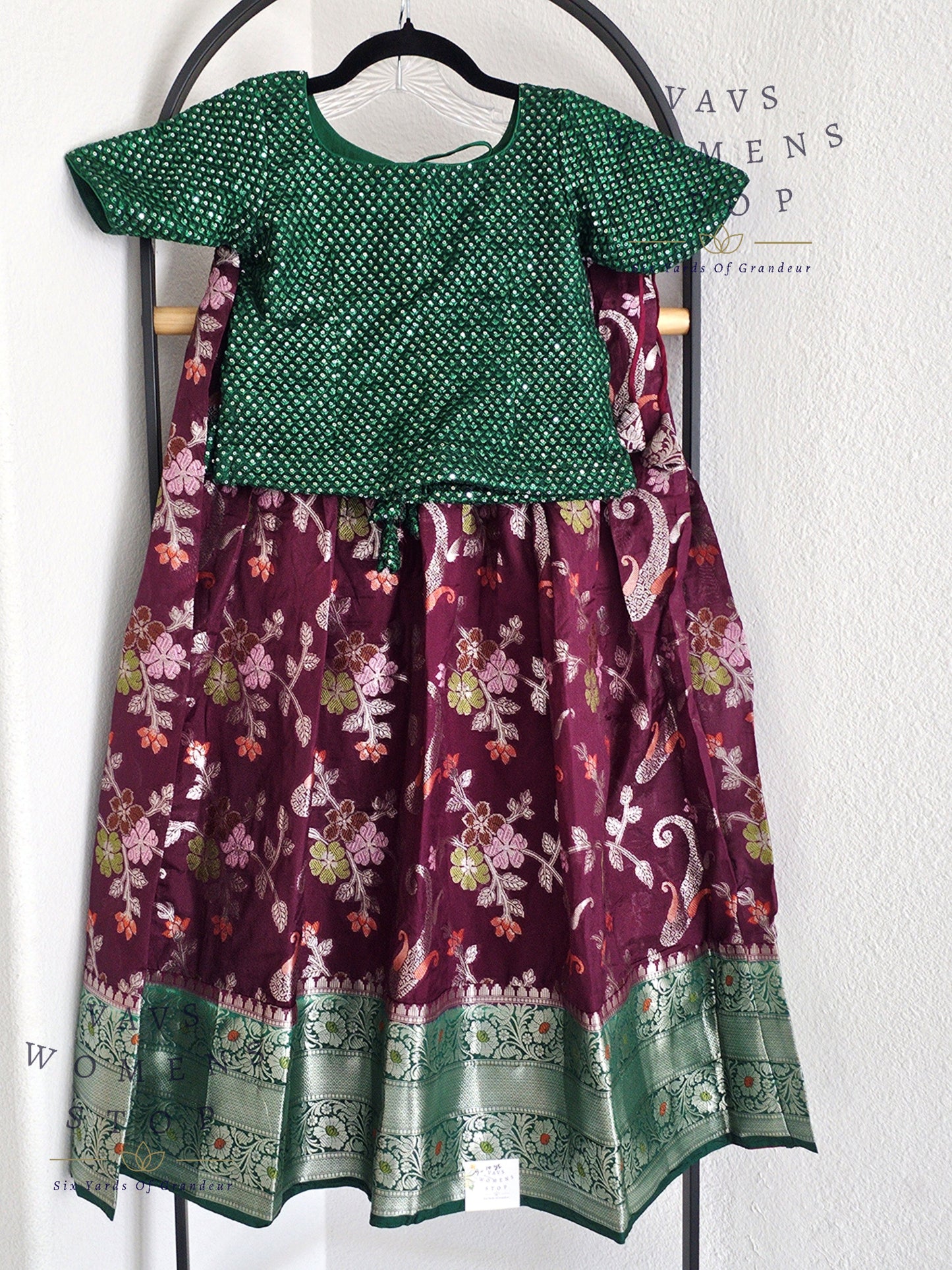 Designer Benarasi Chiniya Lehenga/Langa Blouse