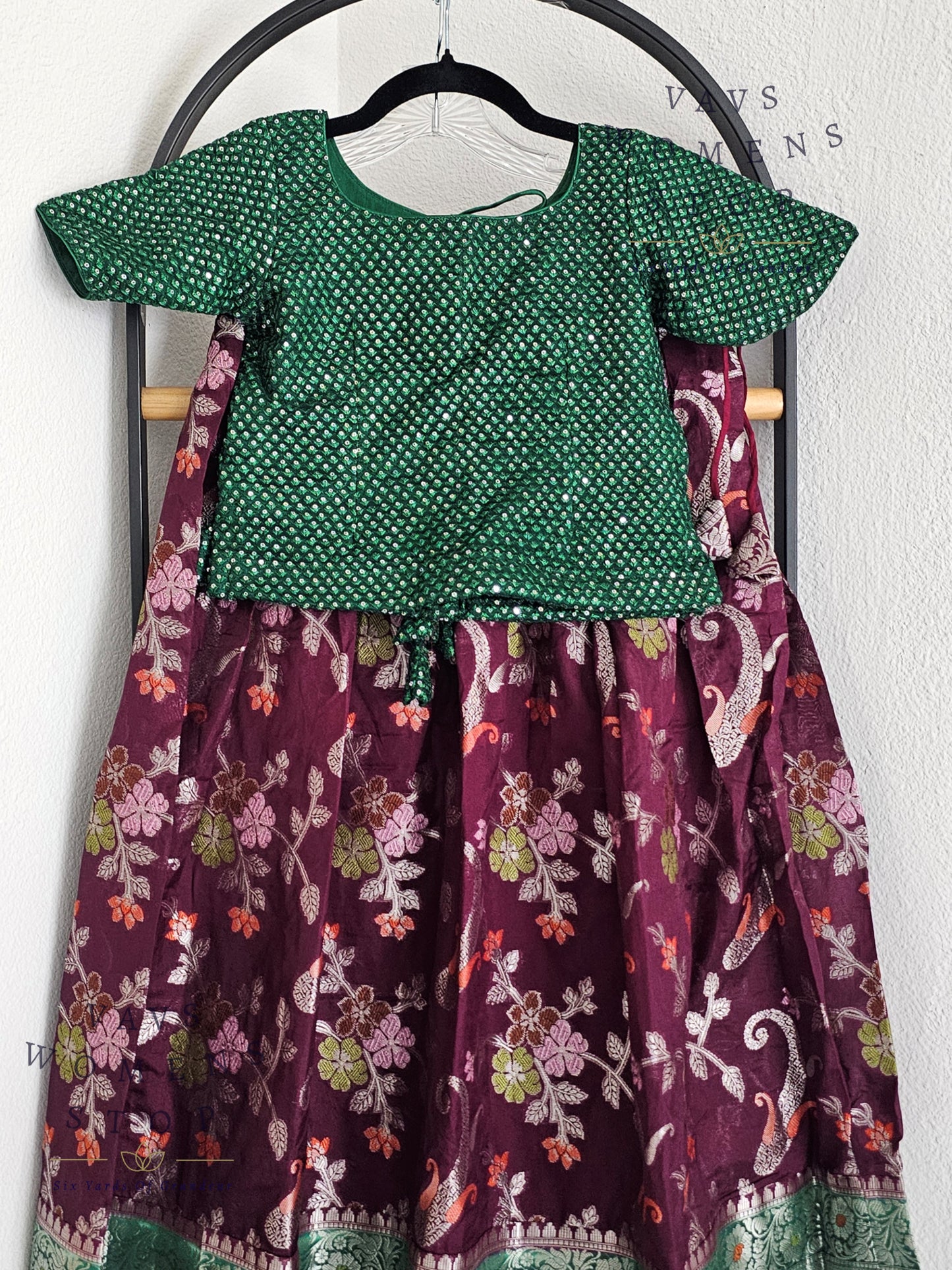 Designer Benarasi Chiniya Lehenga/Langa Blouse