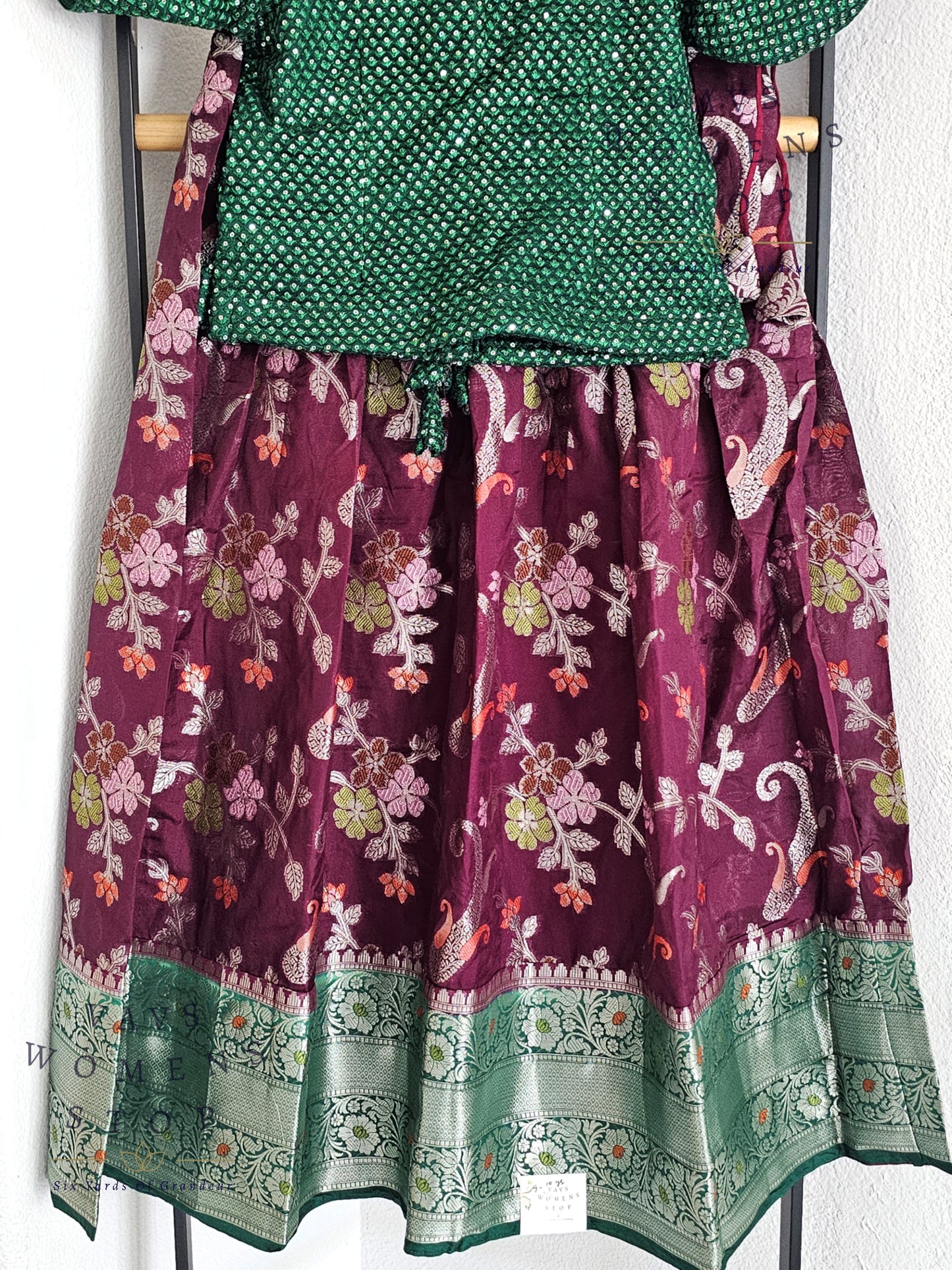 Designer Benarasi Chiniya Lehenga/Langa Blouse