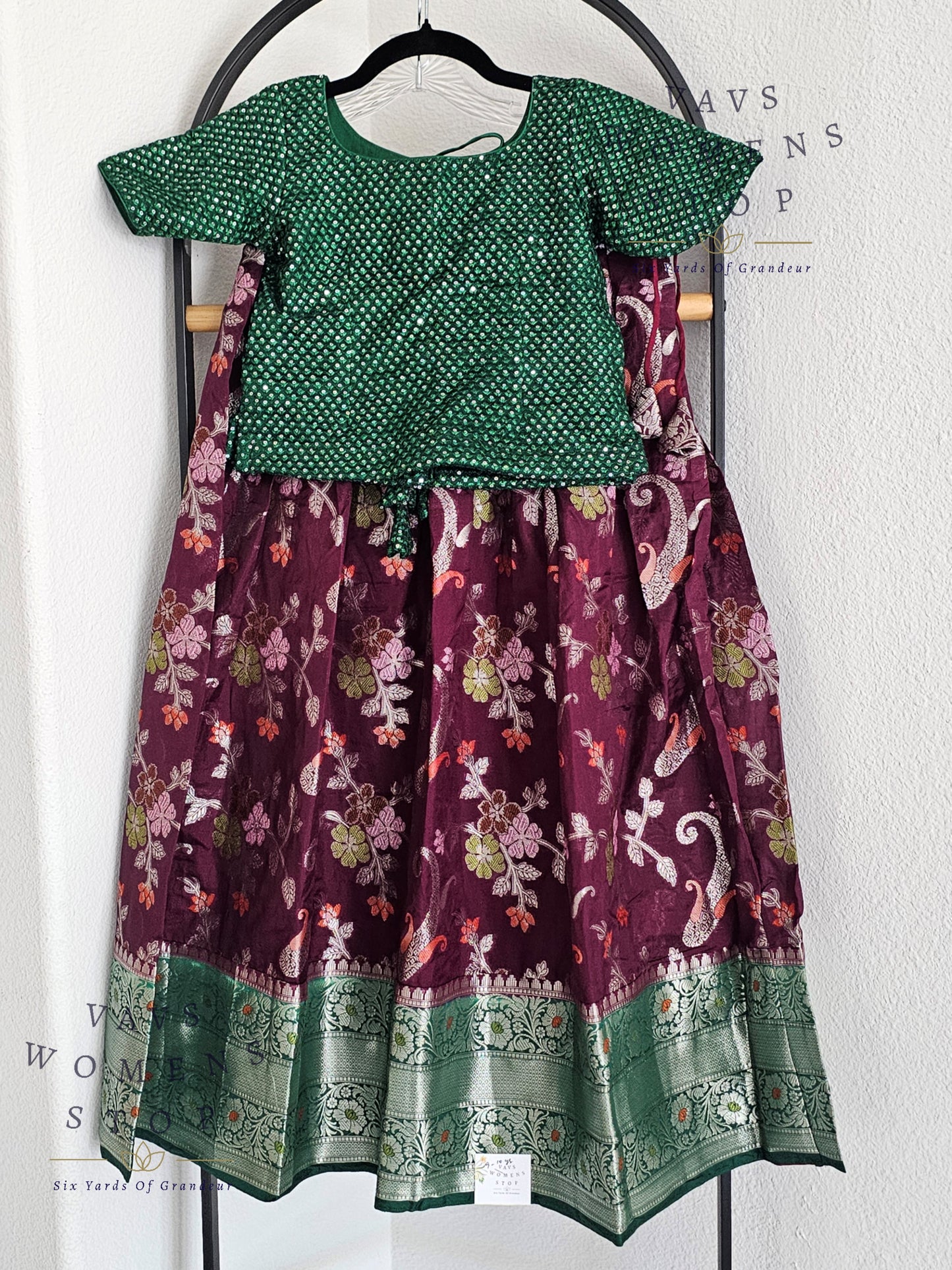 Designer Benarasi Chiniya Lehenga/Langa Blouse