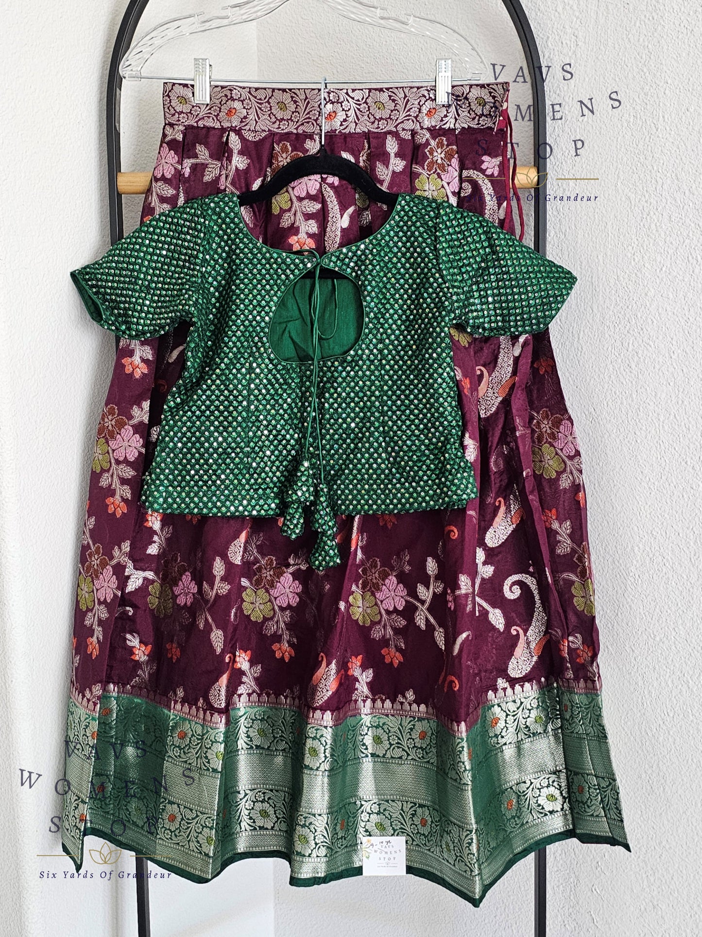 Designer Benarasi Chiniya Lehenga/Langa Blouse