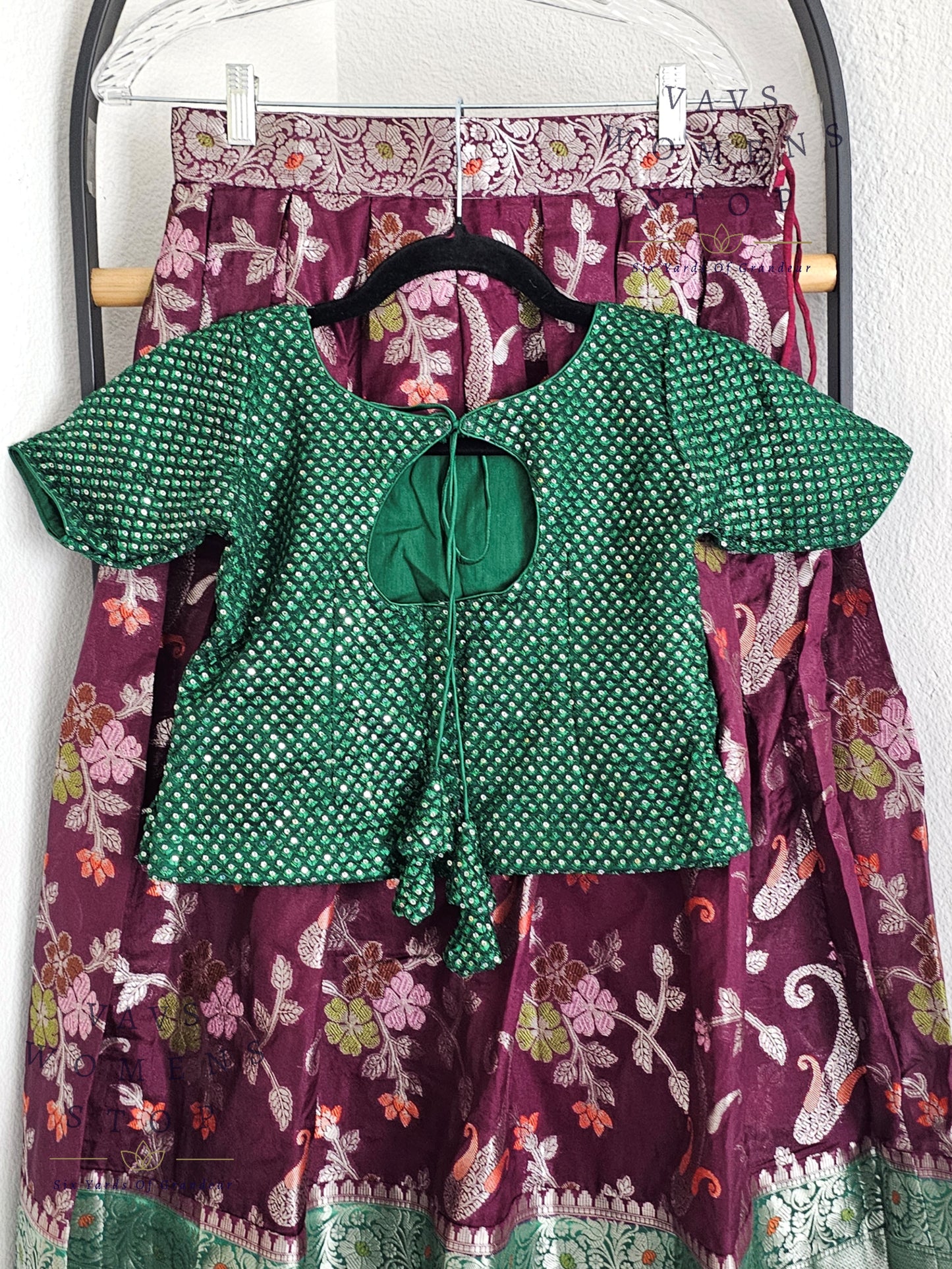 Designer Benarasi Chiniya Lehenga/Langa Blouse