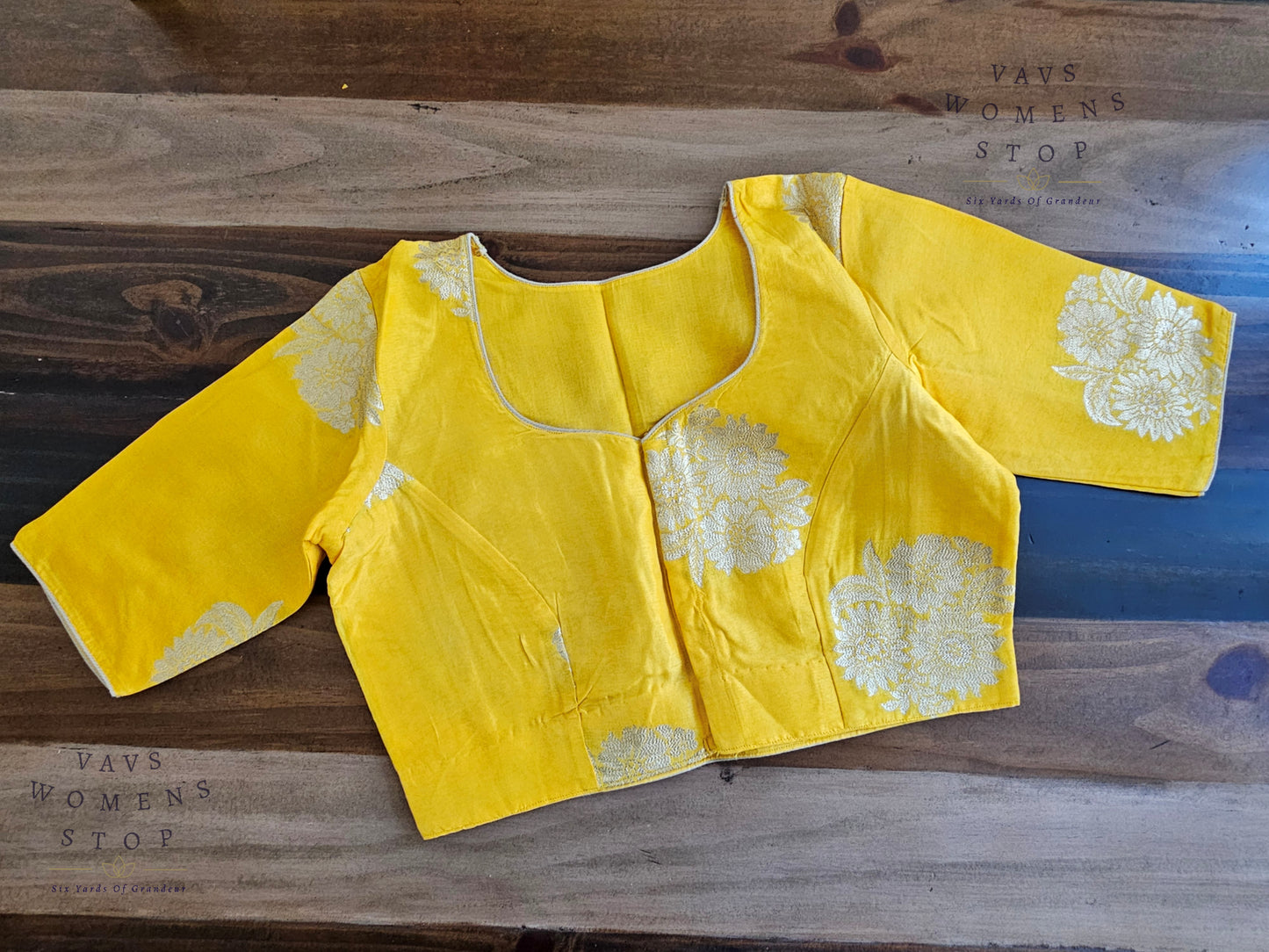 Yellow Shade Munga Crepe Silk Blouse