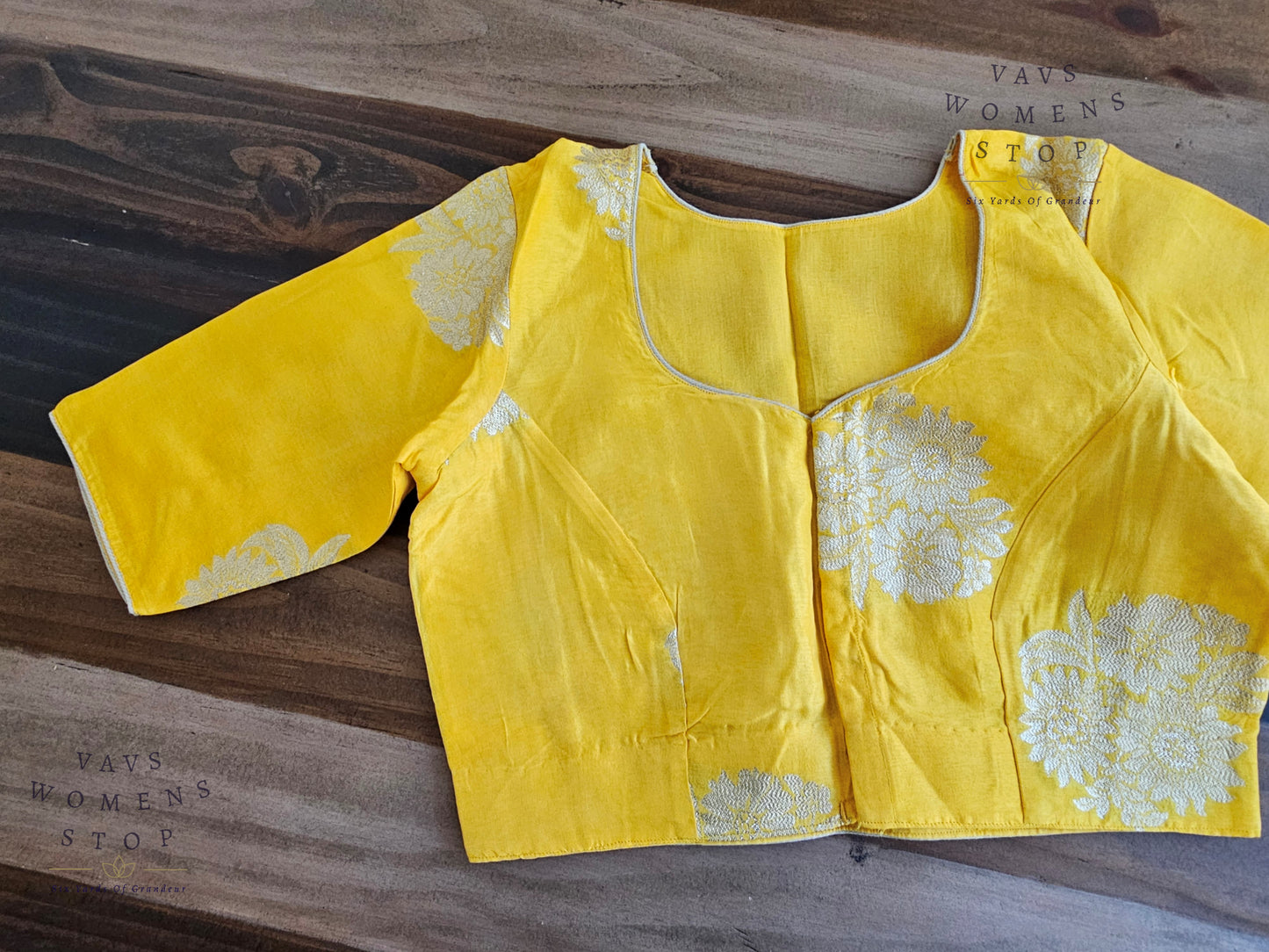 Yellow Shade Munga Crepe Silk Blouse