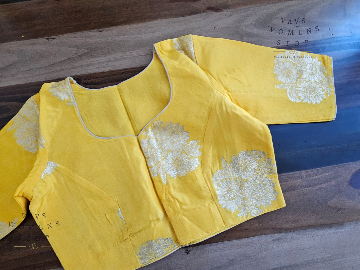 Yellow Shade Munga Crepe Silk Blouse