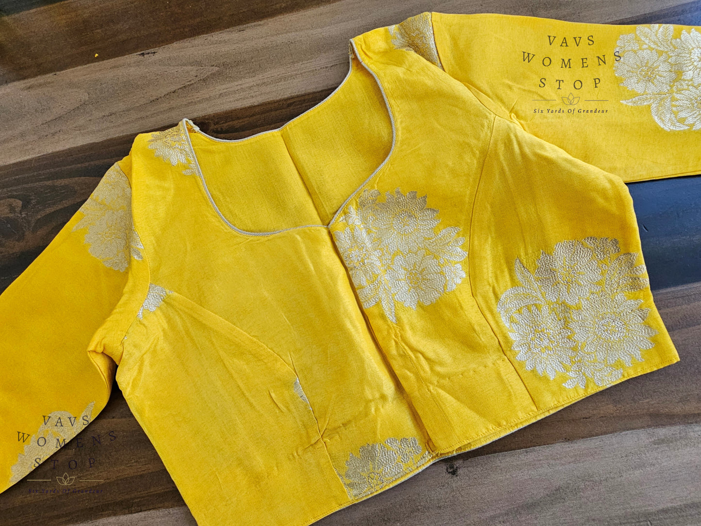 Yellow Shade Munga Crepe Silk Blouse