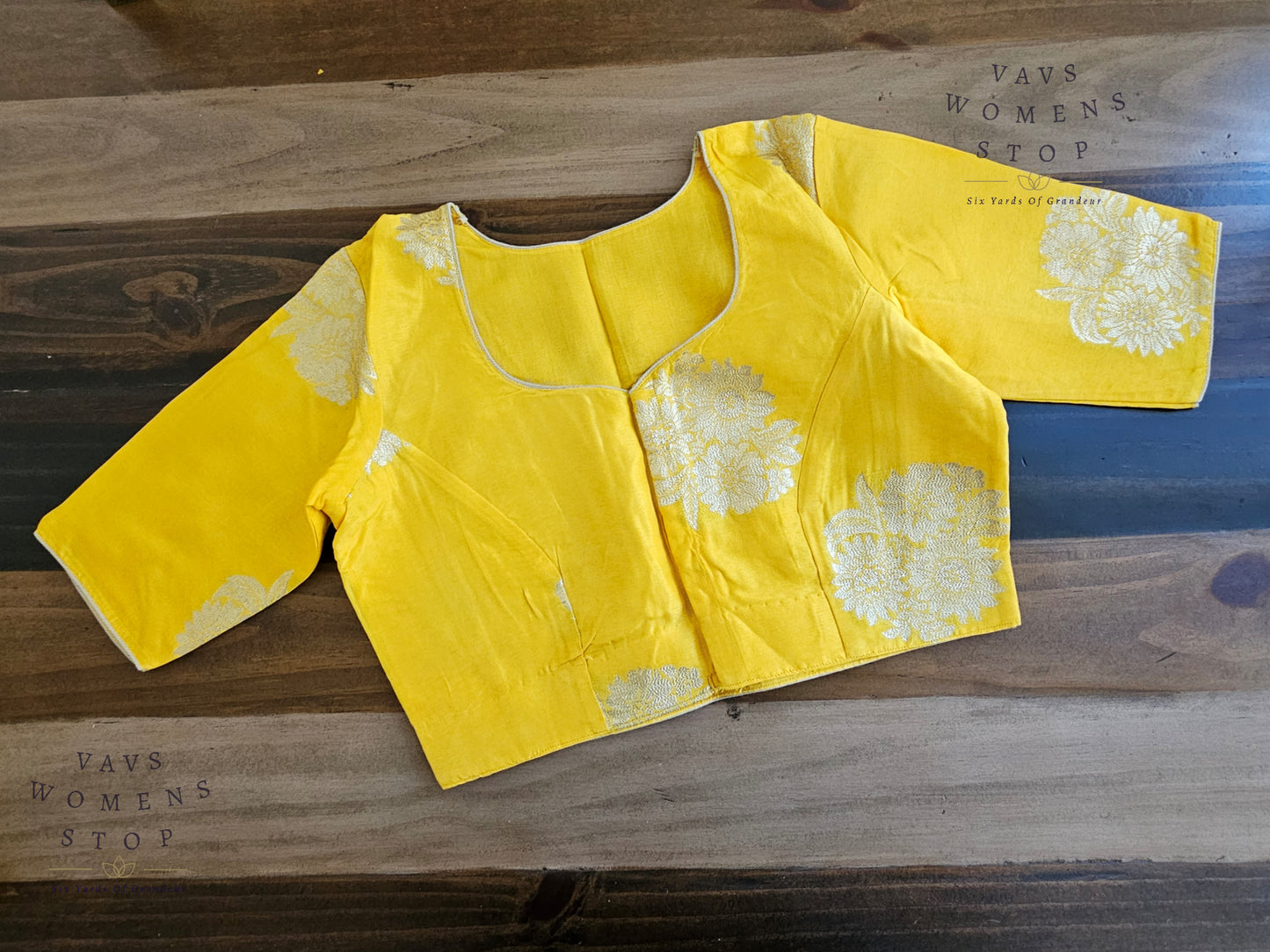 Yellow Shade Munga Crepe Silk Blouse