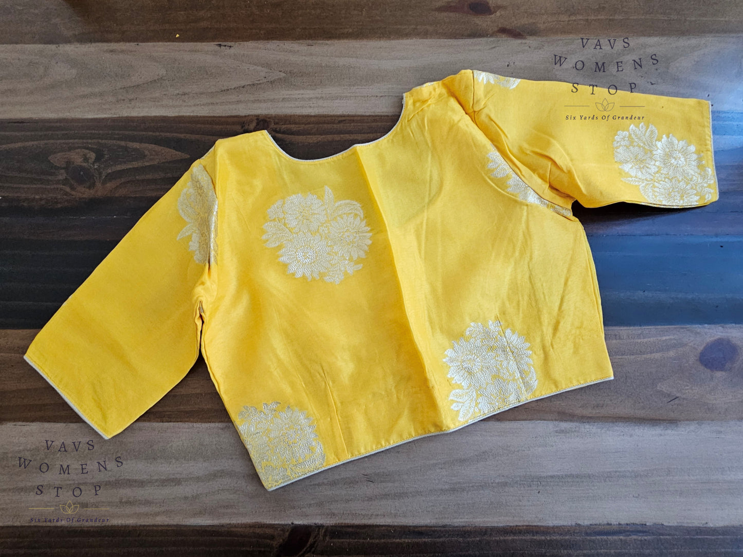Yellow Shade Munga Crepe Silk Blouse
