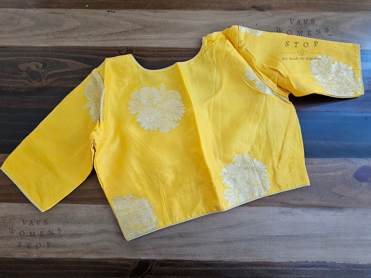 Yellow Shade Munga Crepe Silk Blouse