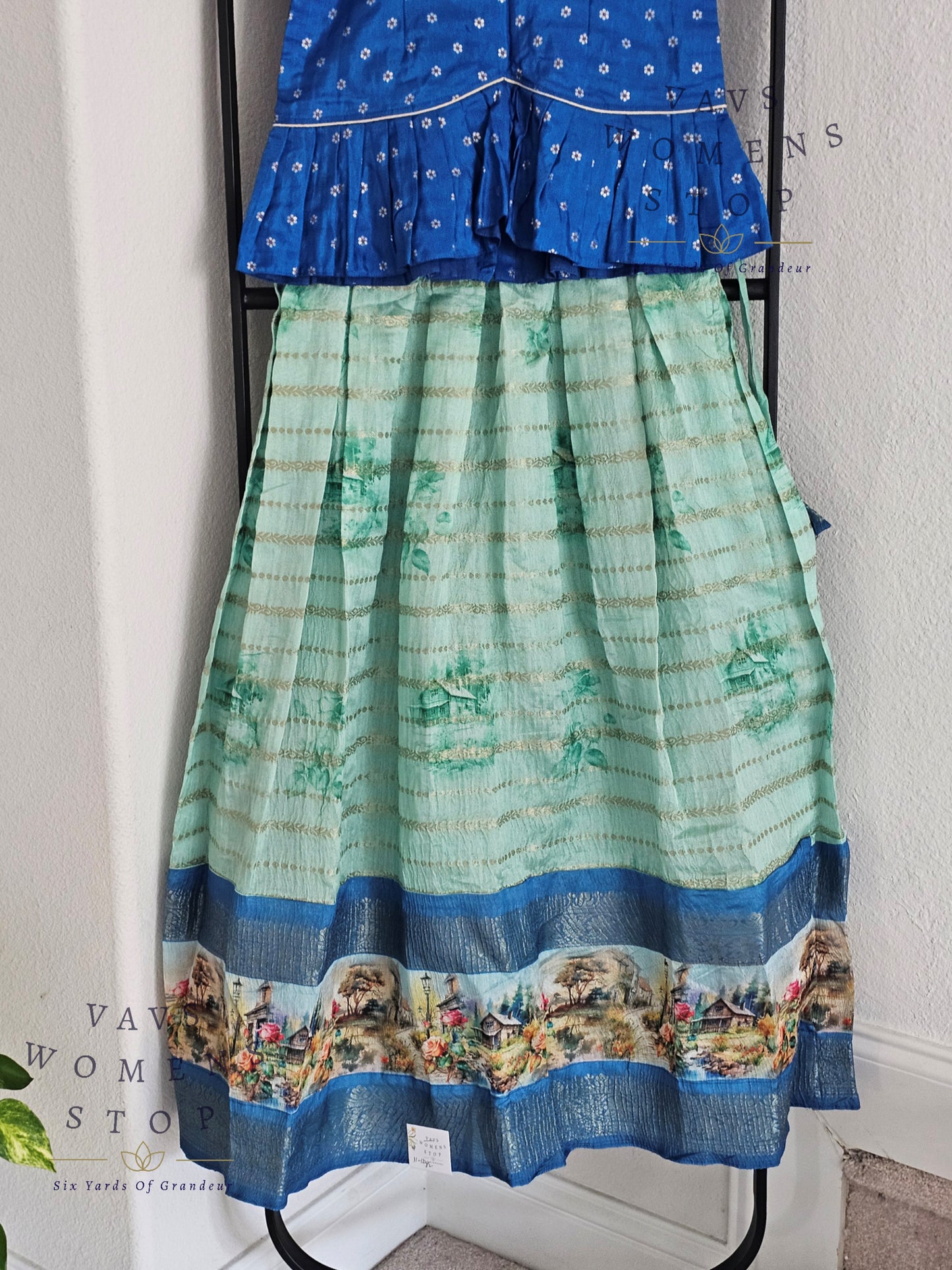 Designer Chanderi Silk Lehenga - Chinon Silk Blouse