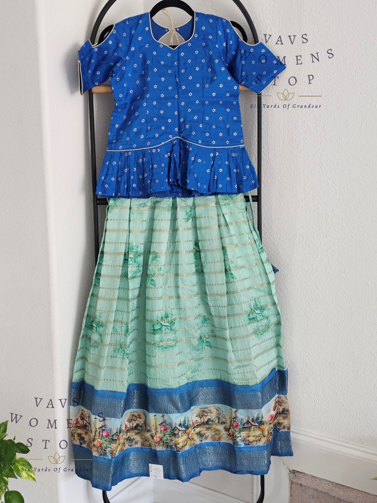 Designer Chanderi Silk Lehenga - Chinon Silk Blouse