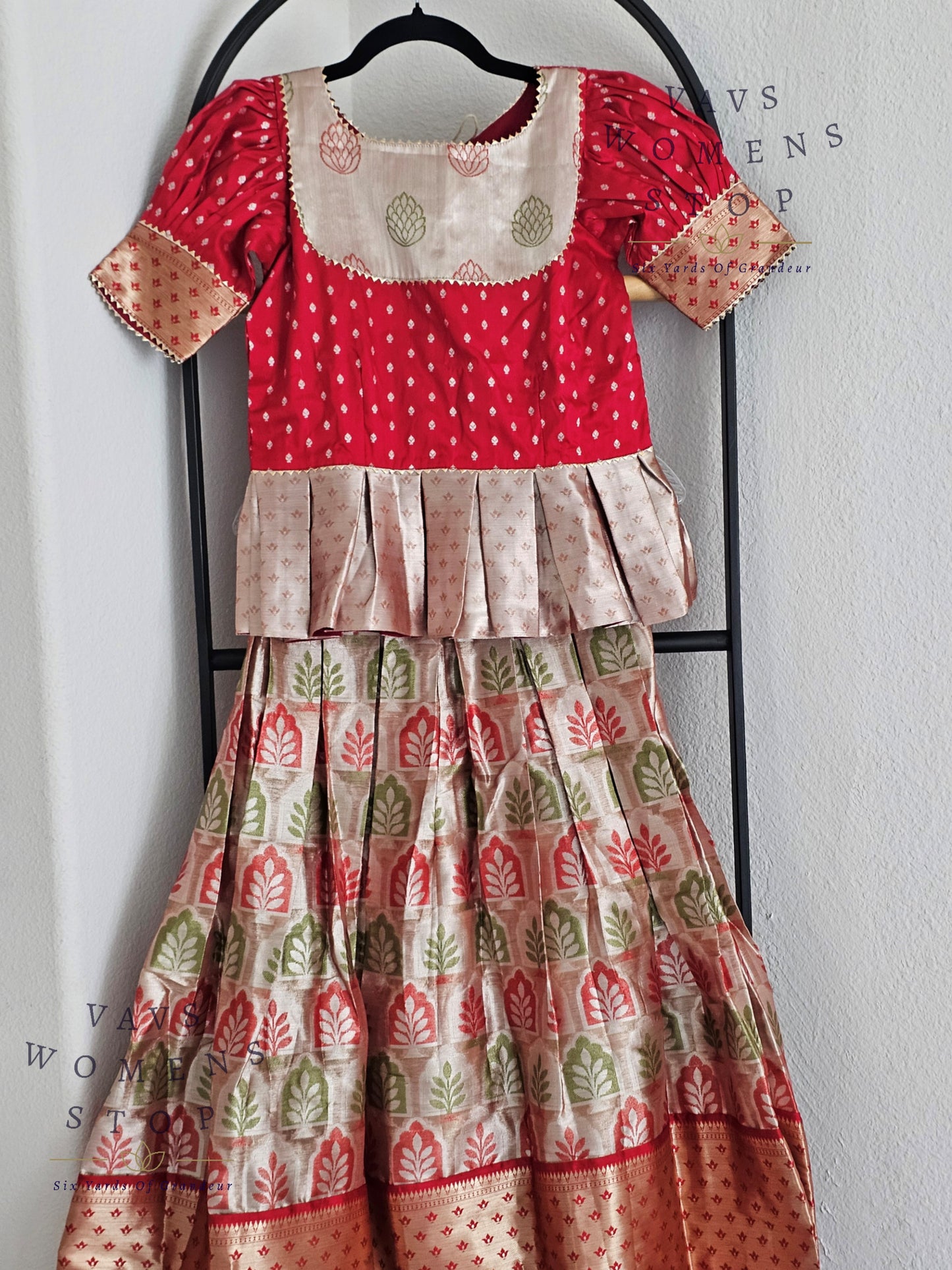 Designer Semi Kanchi Tissue Lehenga Blouse