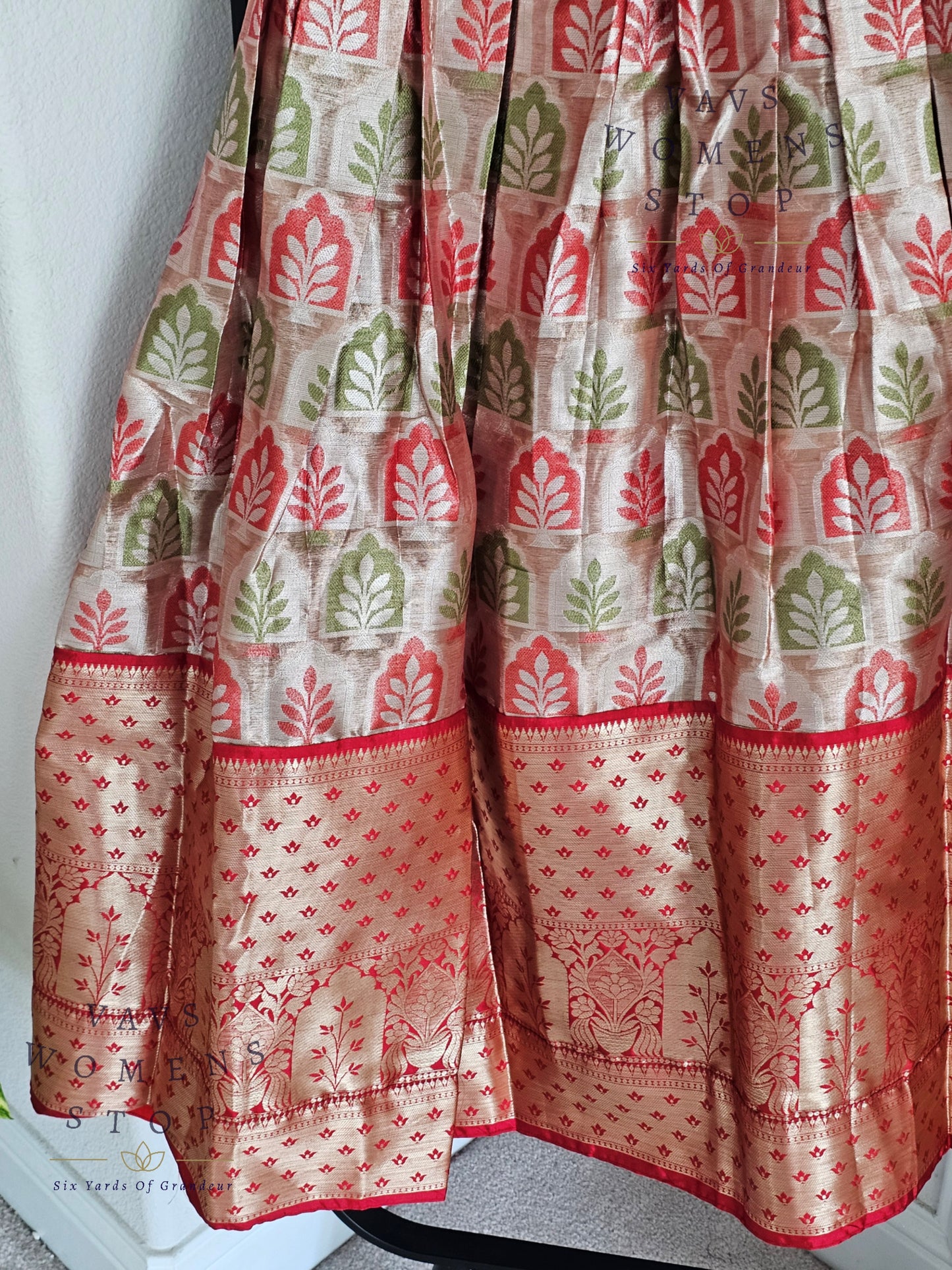 Designer Semi Kanchi Tissue Lehenga Blouse