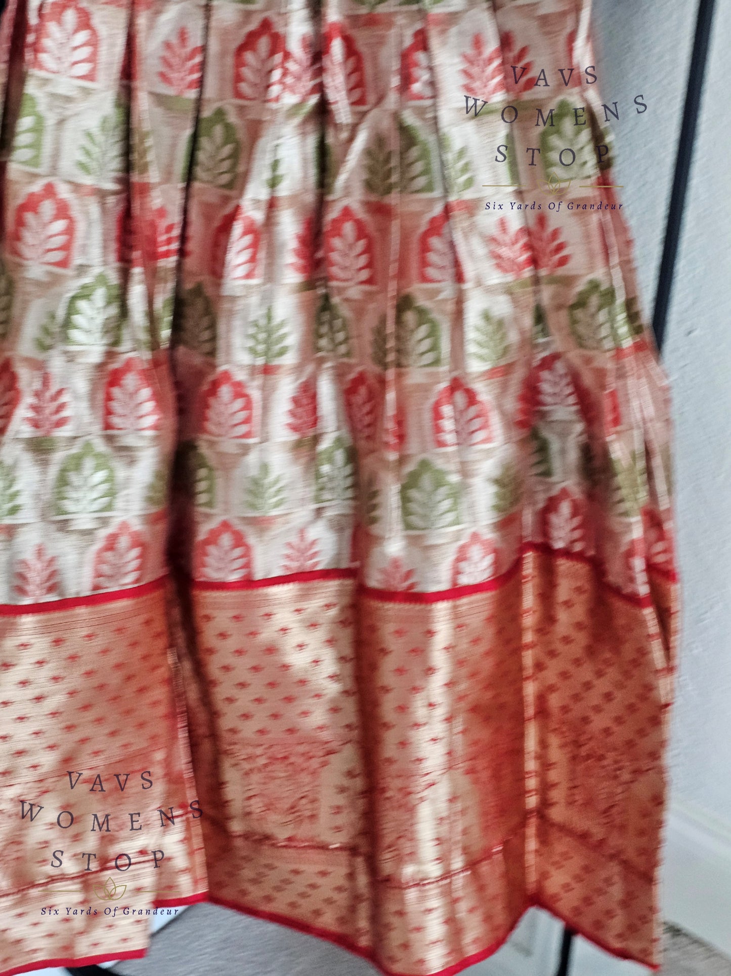 Designer Semi Kanchi Tissue Lehenga Blouse
