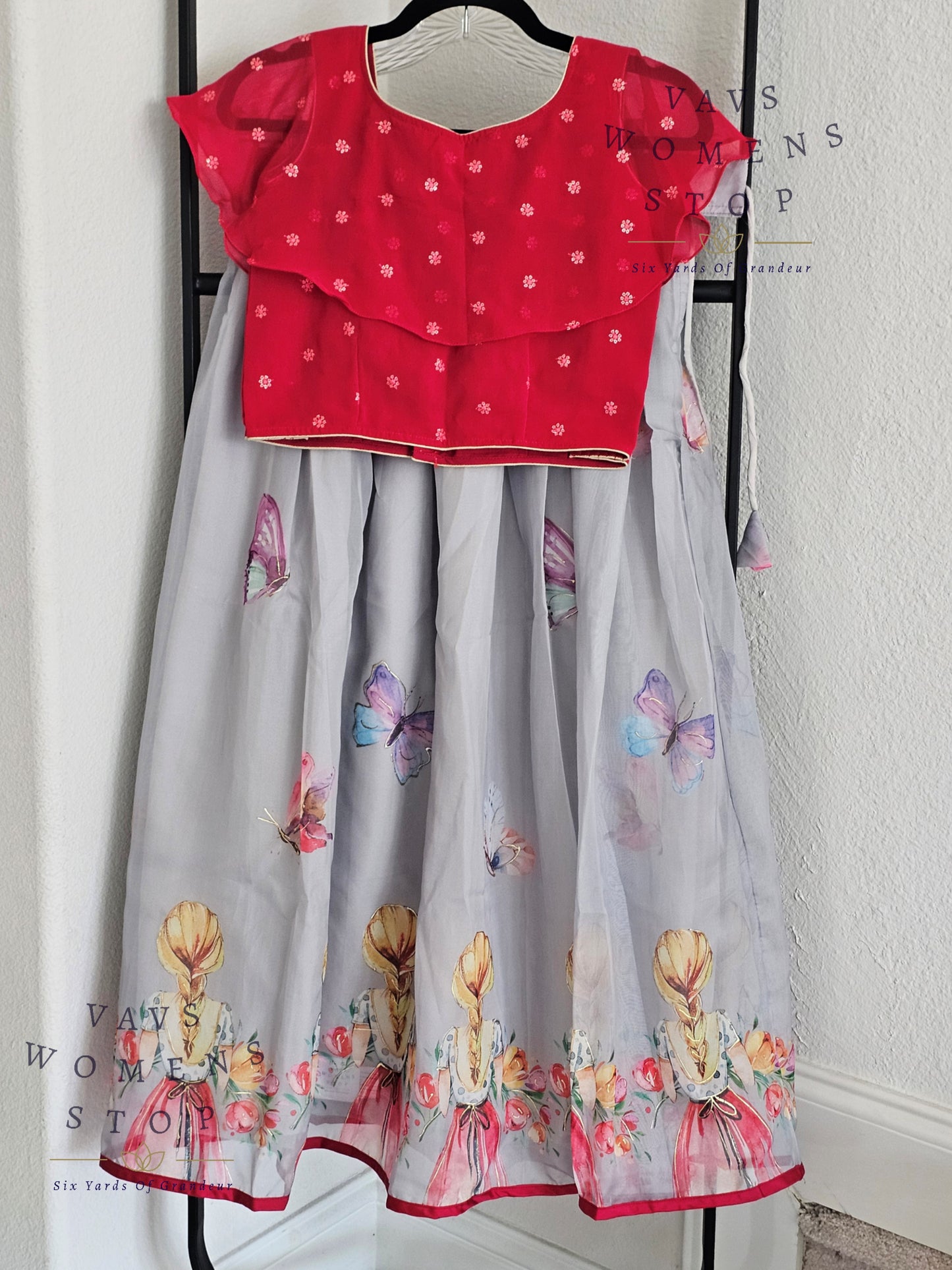 Soft Organza Designer Lehenga Croptop Blouse
