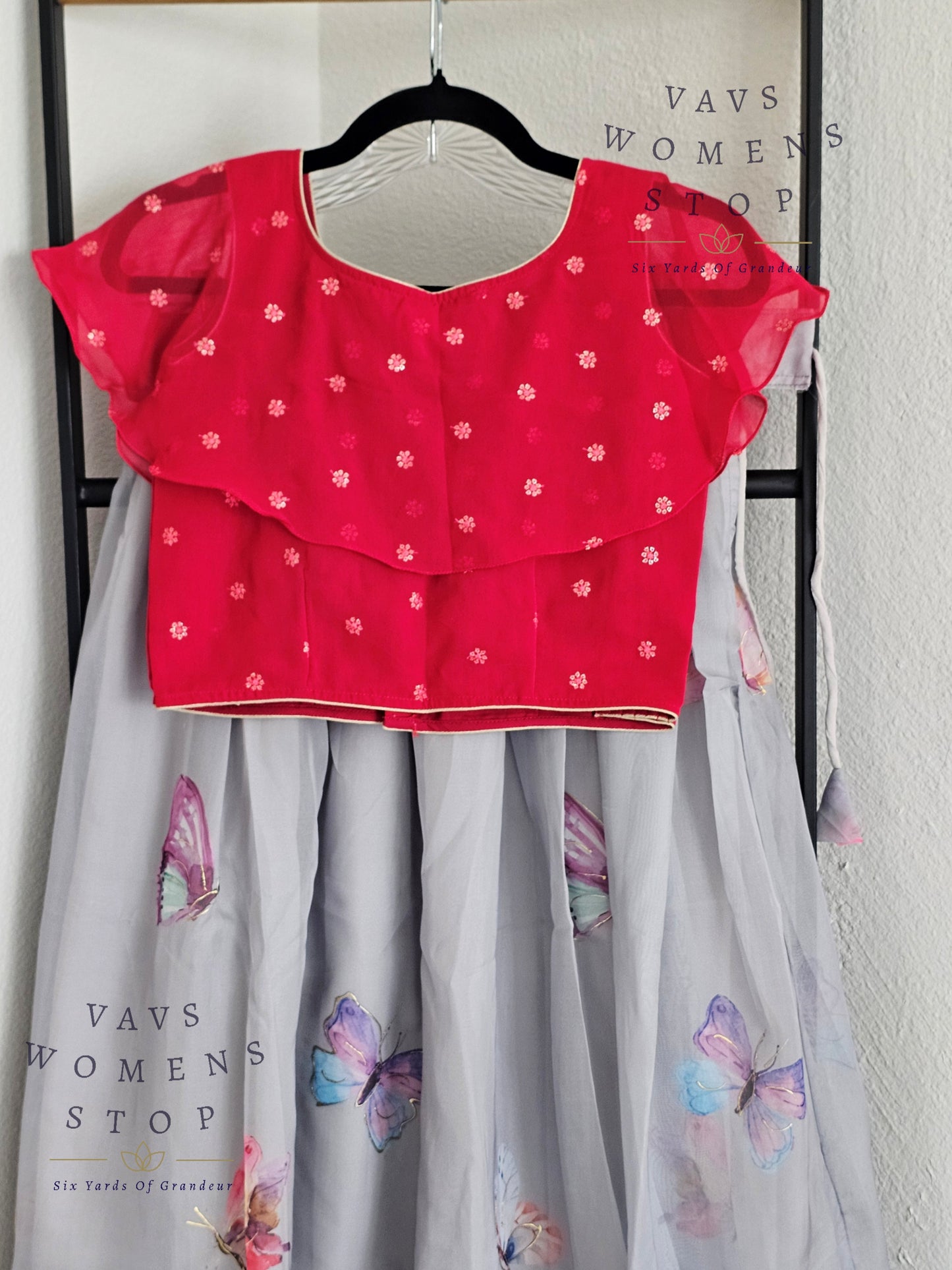 Soft Organza Designer Lehenga Croptop Blouse