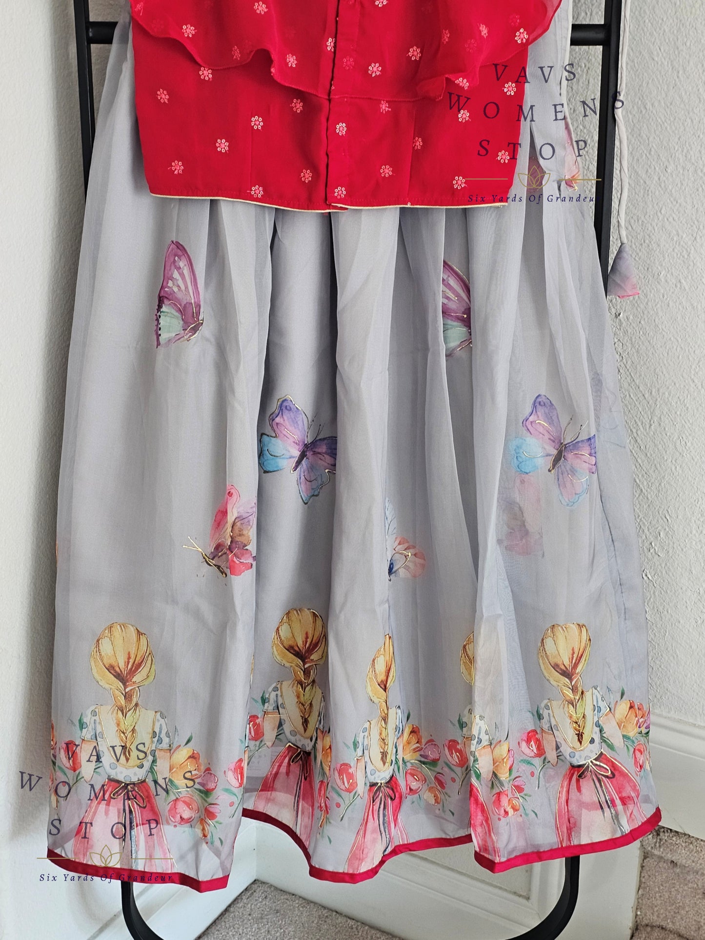Soft Organza Designer Lehenga Croptop Blouse