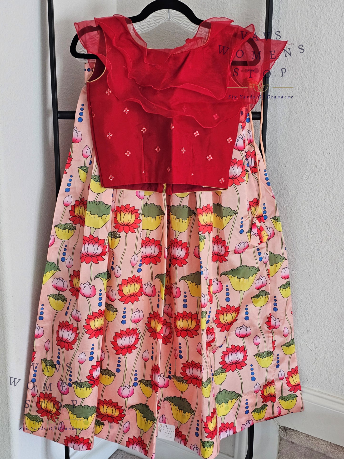 Kalamkari Print Lehenga Croptop Blouse