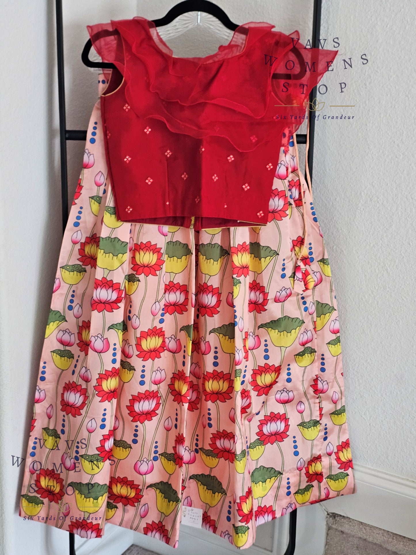 Kalamkari Print Lehenga Croptop Blouse