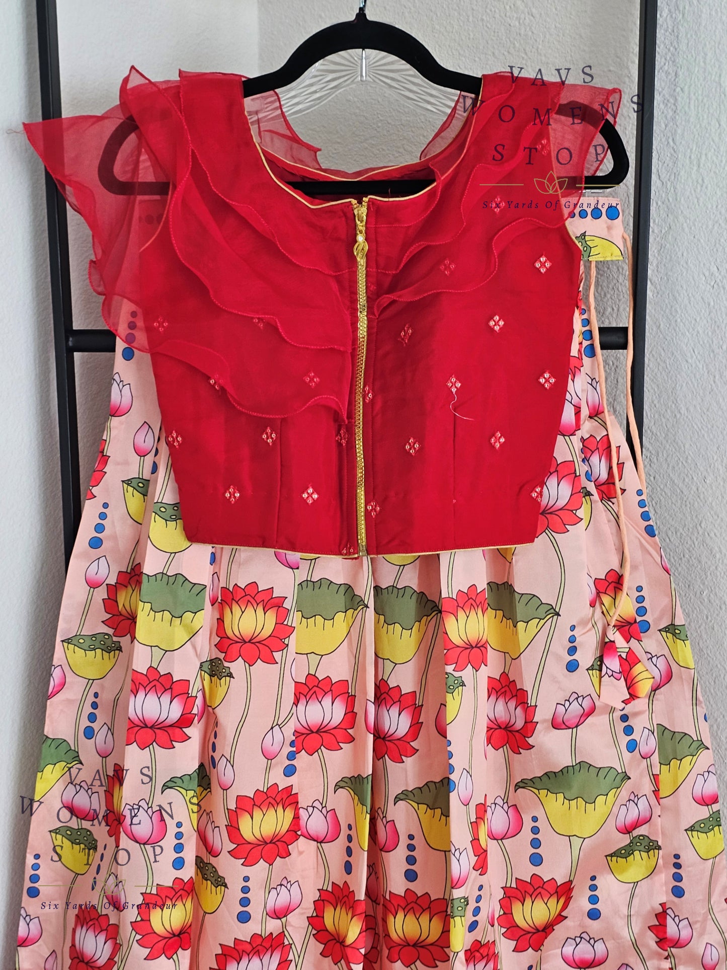 Kalamkari Print Lehenga Croptop Blouse