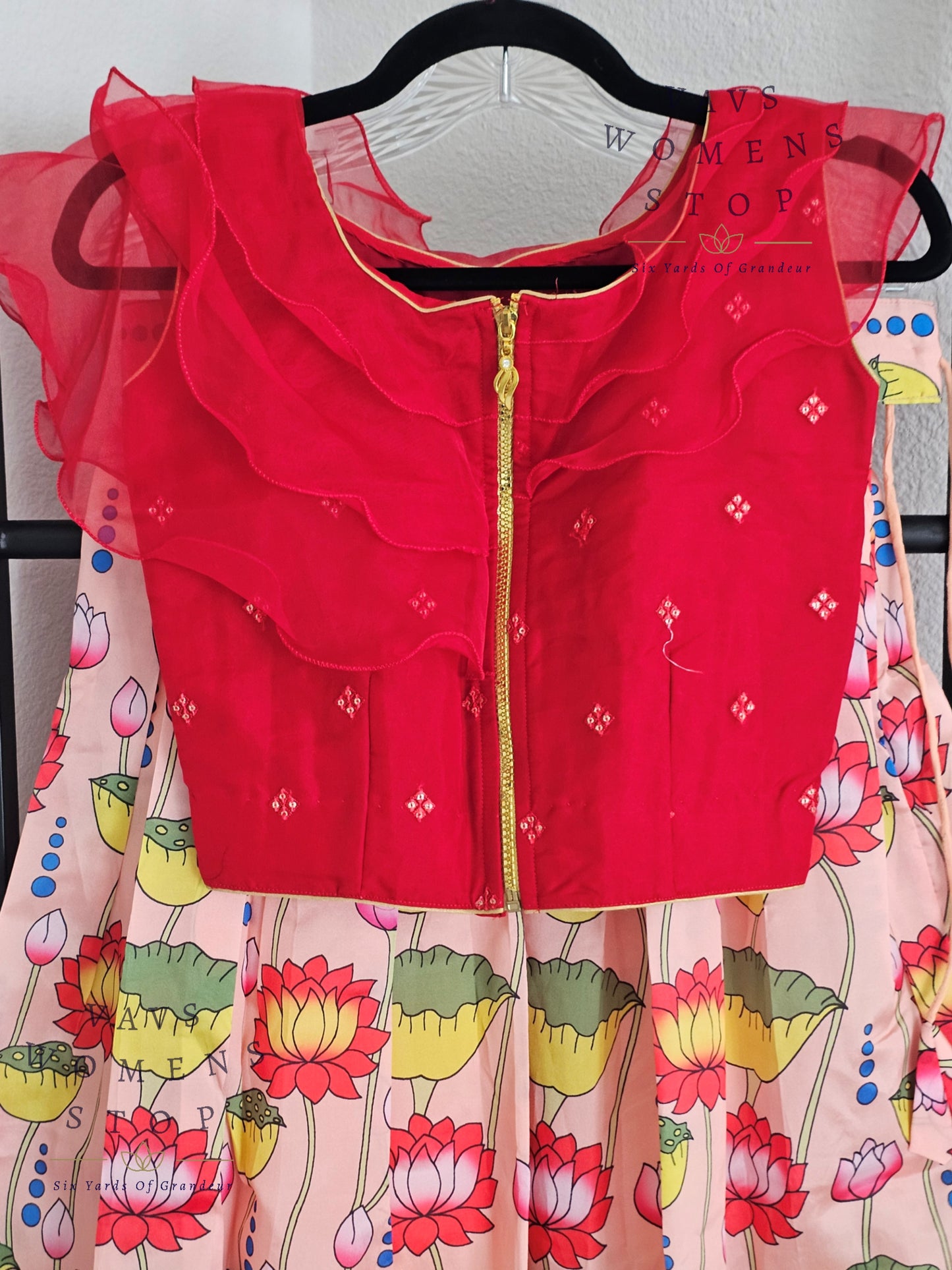 Kalamkari Print Lehenga Croptop Blouse