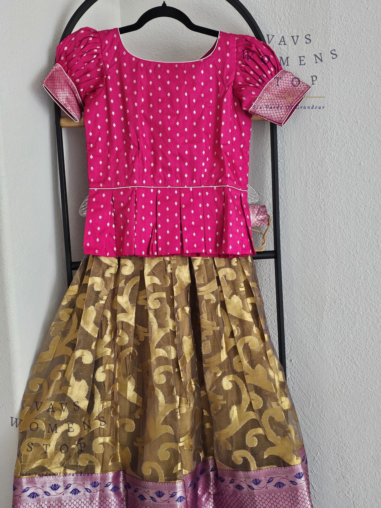 Designer Gold Tissue Lehenga Blouse