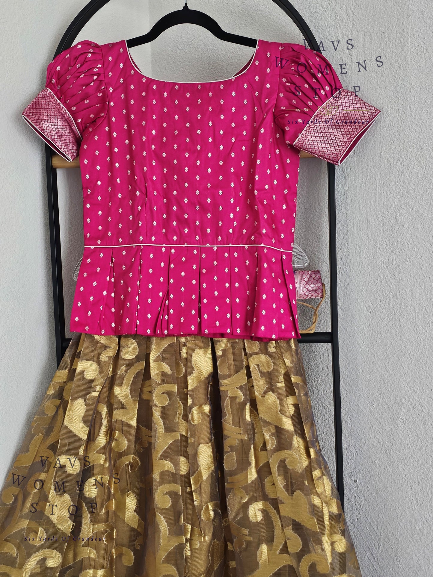Designer Gold Tissue Lehenga Blouse