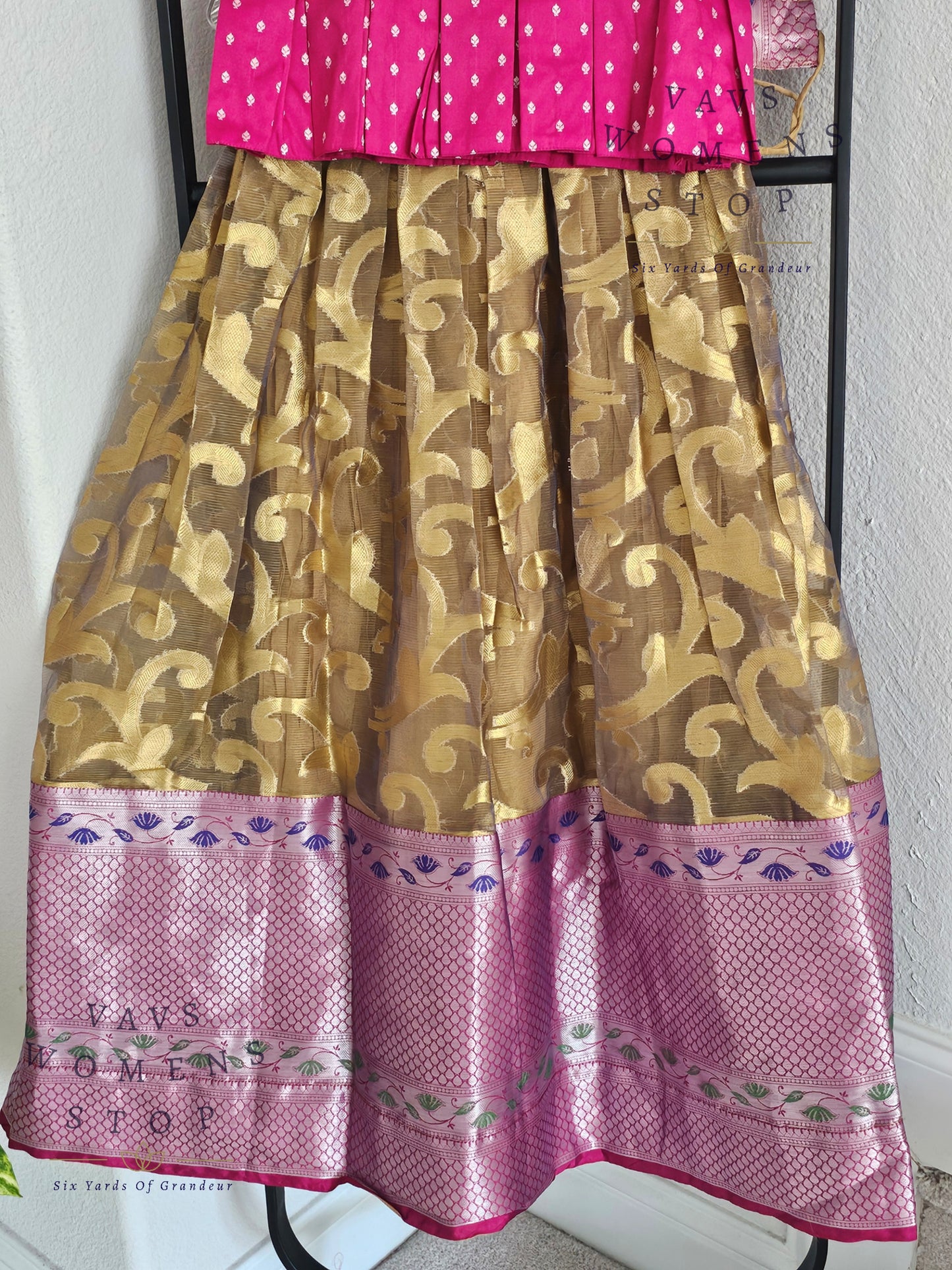 Designer Gold Tissue Lehenga Blouse