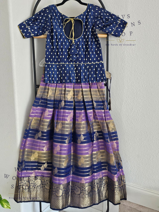 Chiniya Benarasi Langa Blouse/ Pattu Pavadai set