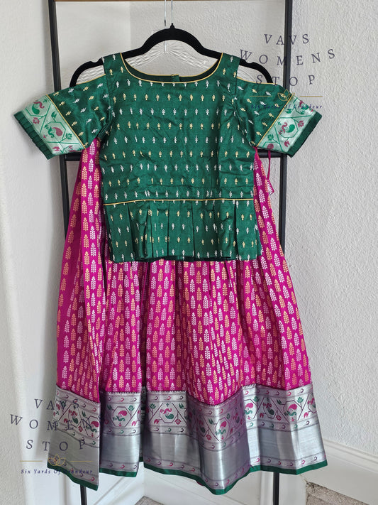 Benarasi semi silk paithani lehenga blouse