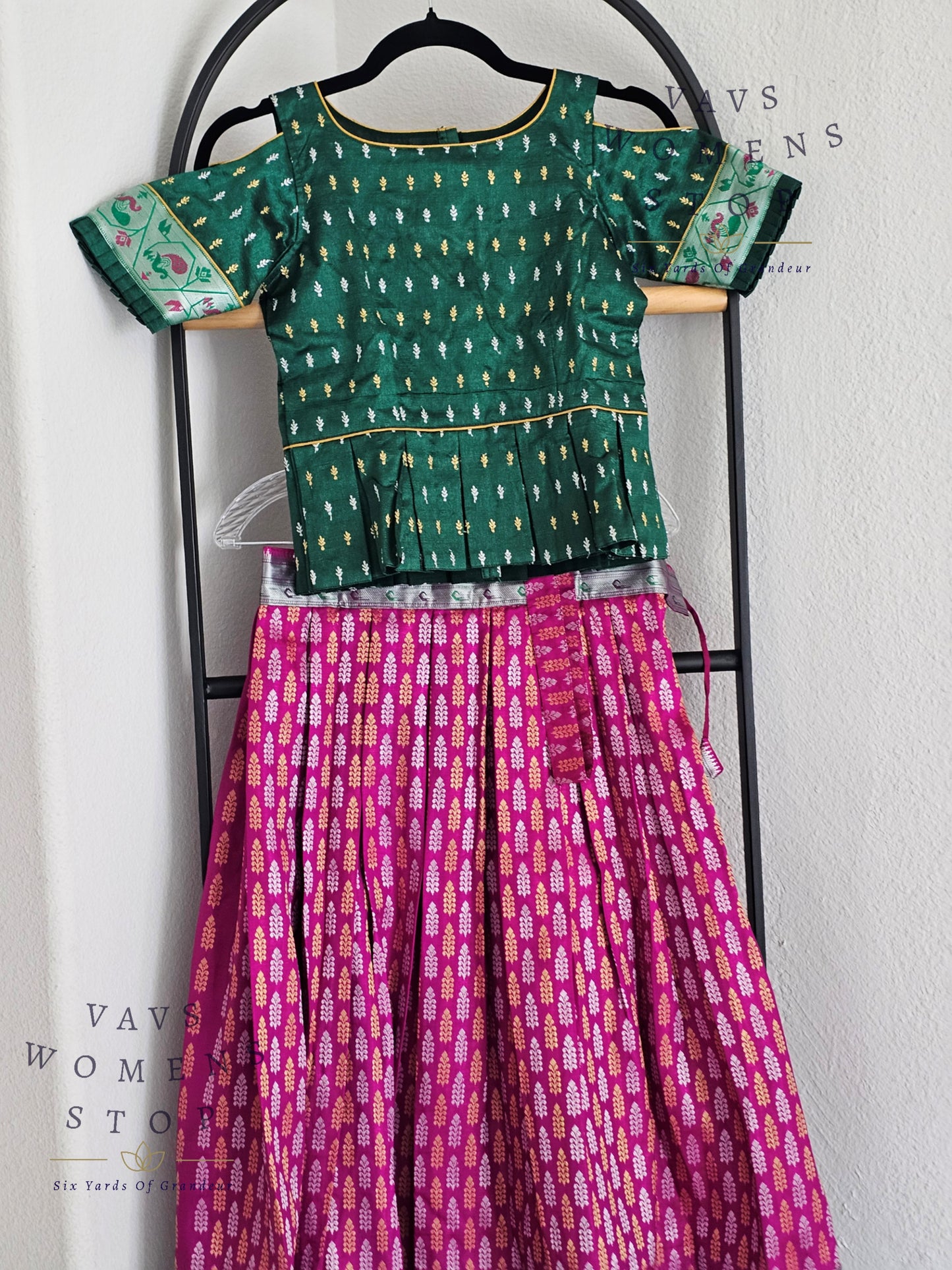 Benarasi semi silk paithani lehenga blouse