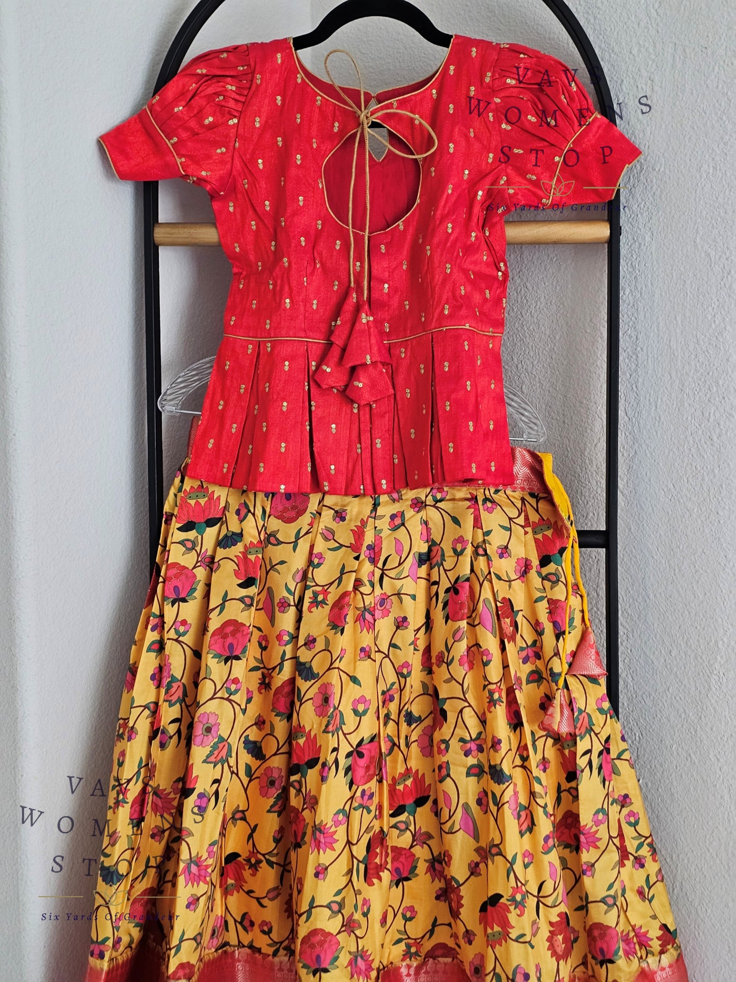 Benarasi Kalamkari Prints Silk Lehenga Blouse