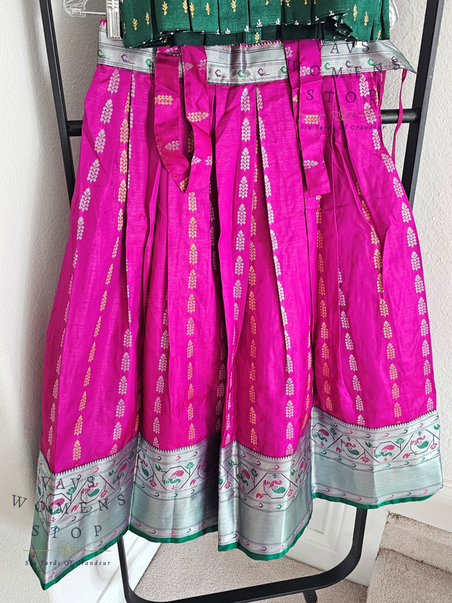 Benarasi semi silk paithani lehenga blouse