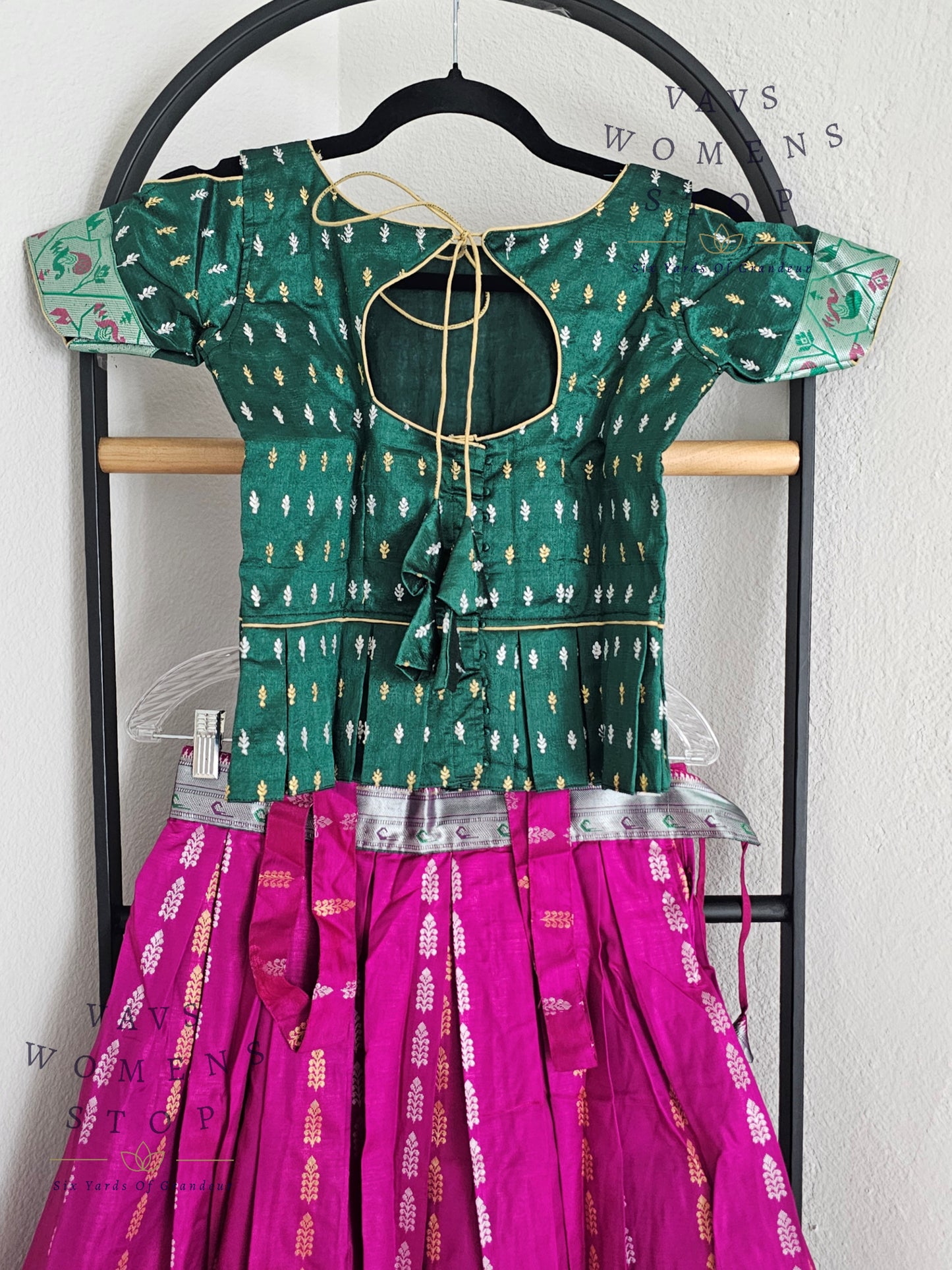 Benarasi semi silk paithani lehenga blouse