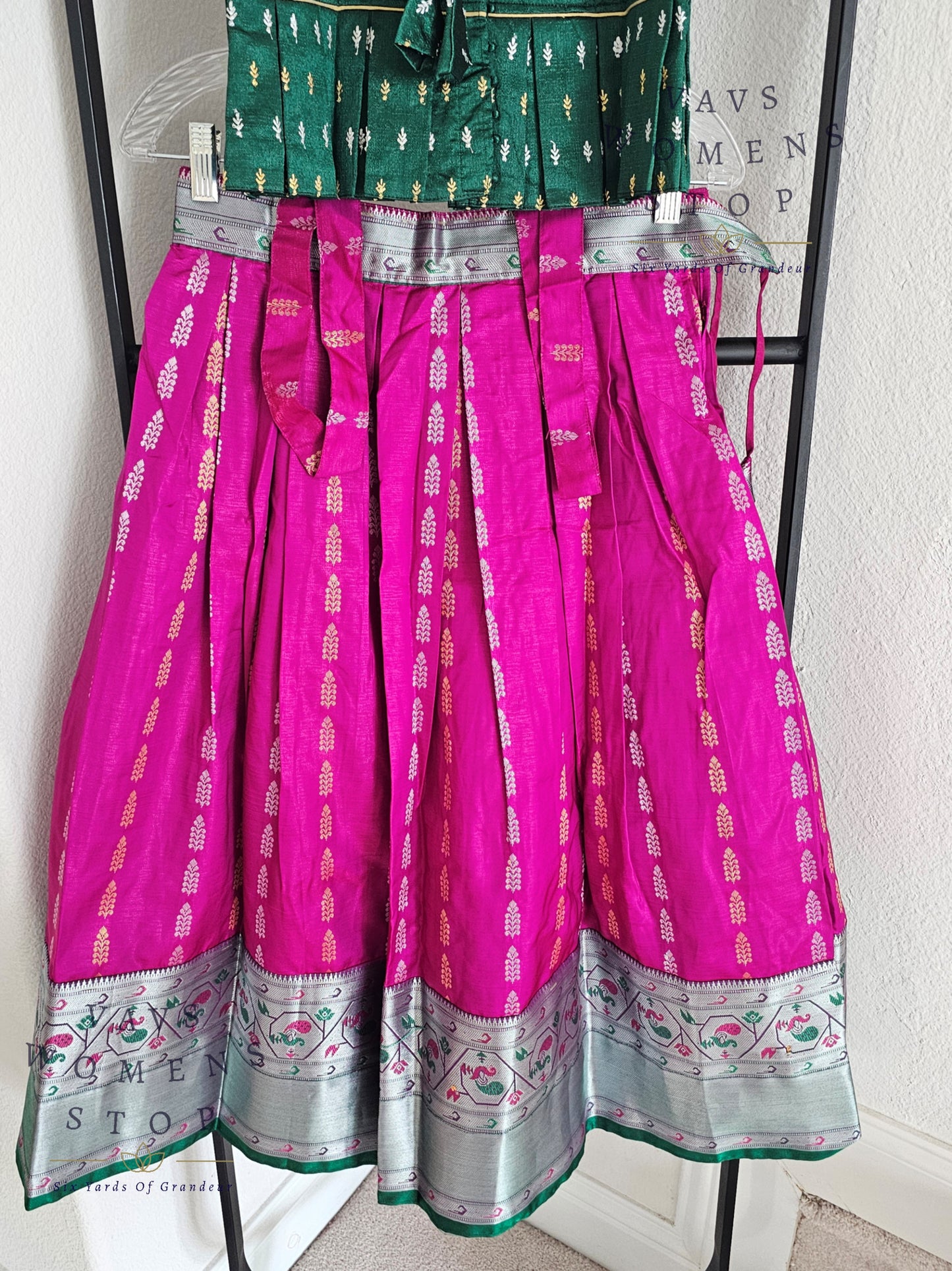 Benarasi semi silk paithani lehenga blouse