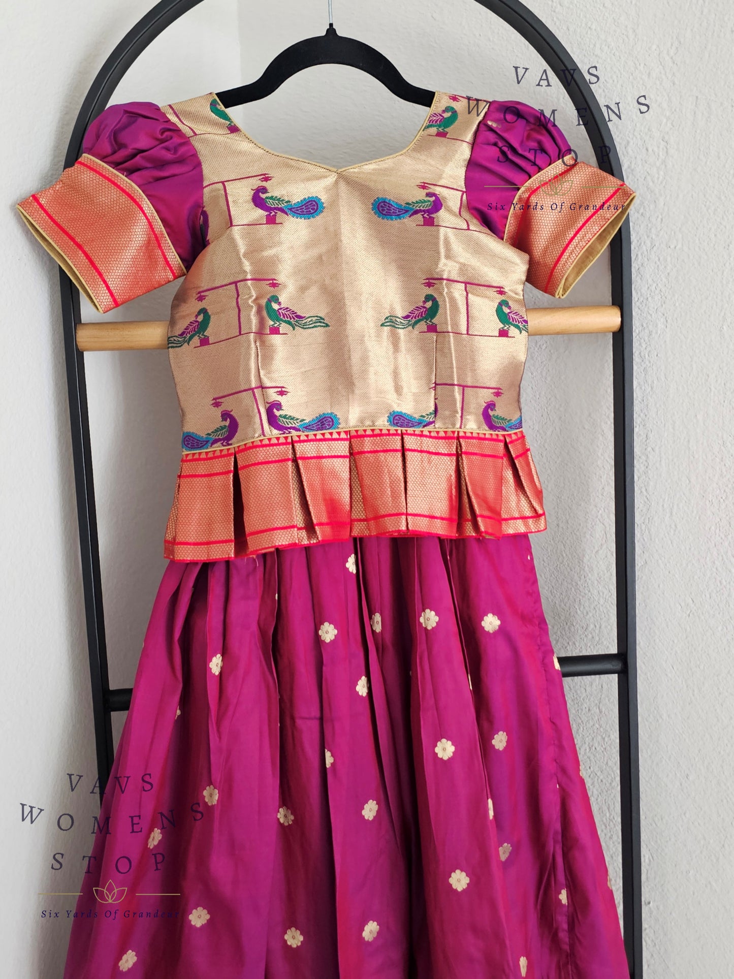 Semi Benarasi Designer Lehenga Blouse