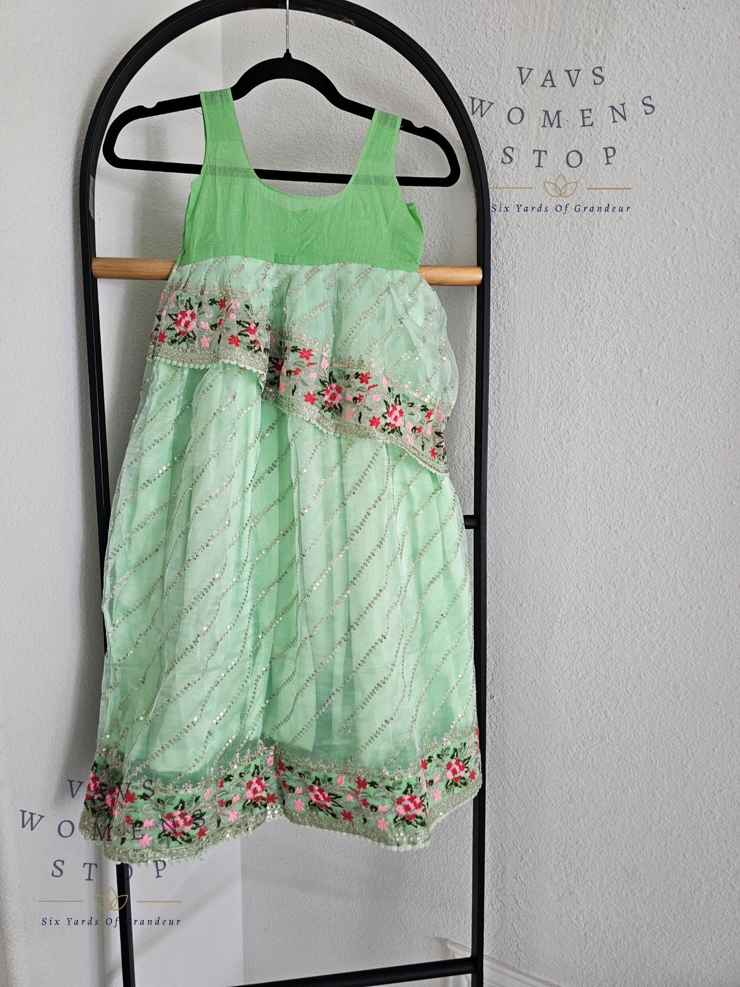 Designer Organza Sequins Lehenga Blouse