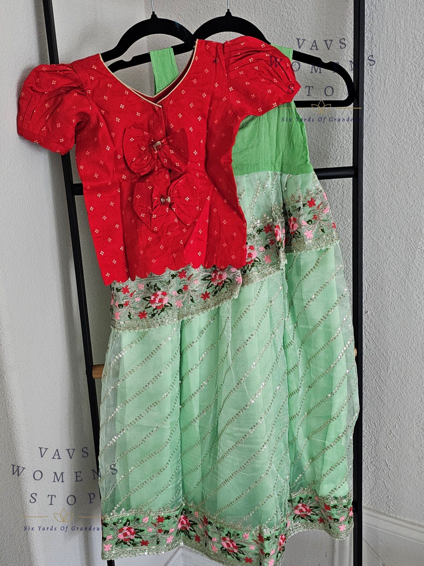 Designer Organza Sequins Lehenga Blouse