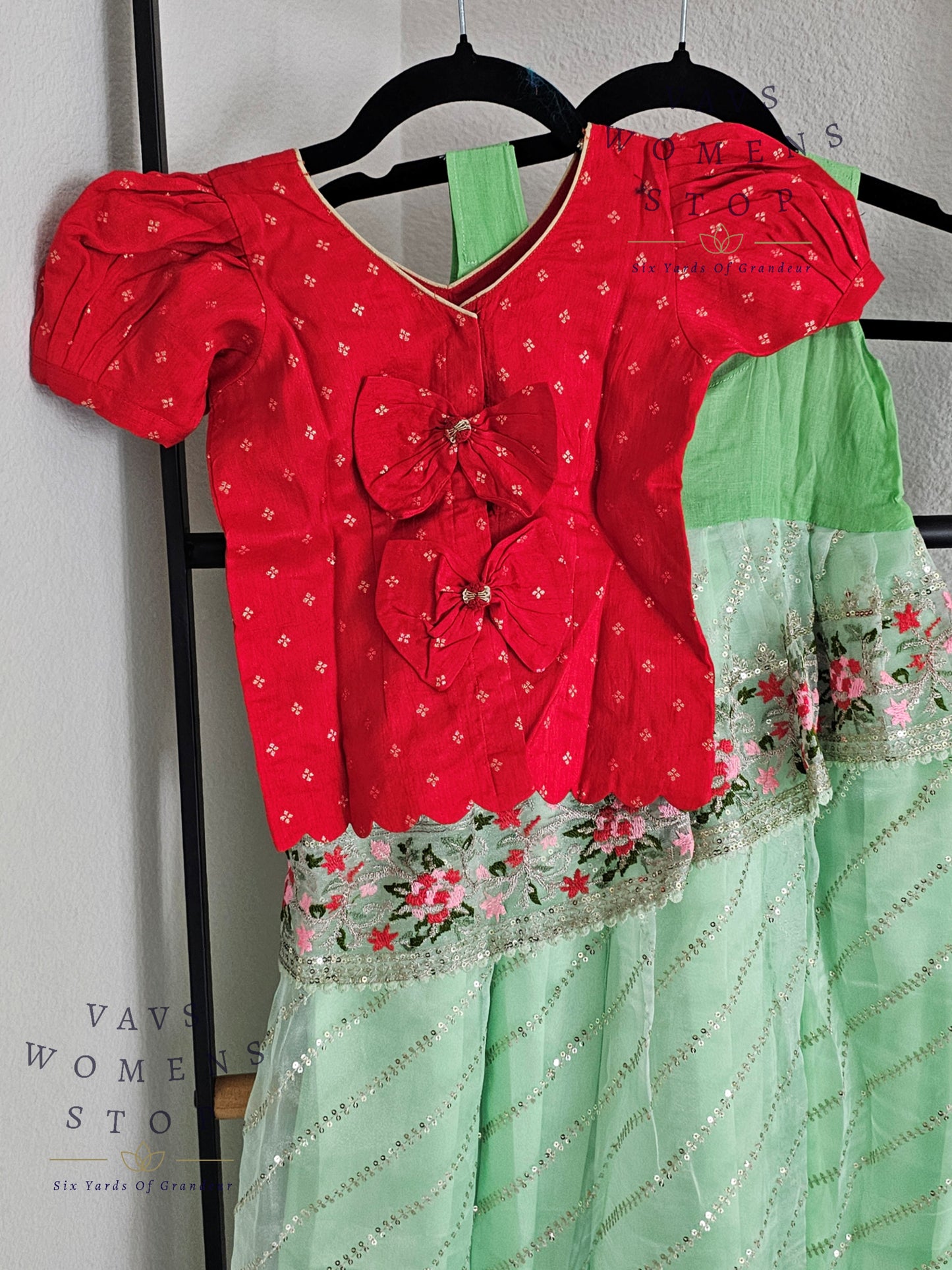 Designer Organza Sequins Lehenga Blouse