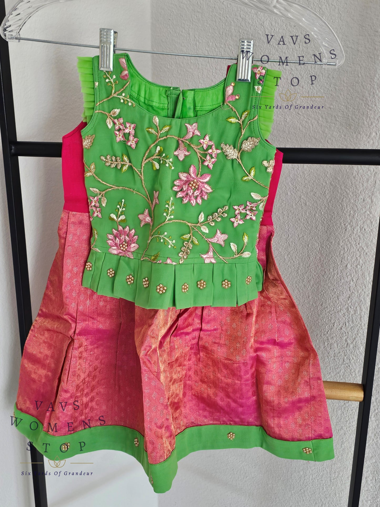 Pure Kanchi Silk Lehenga Paired with Designer Net Blouse