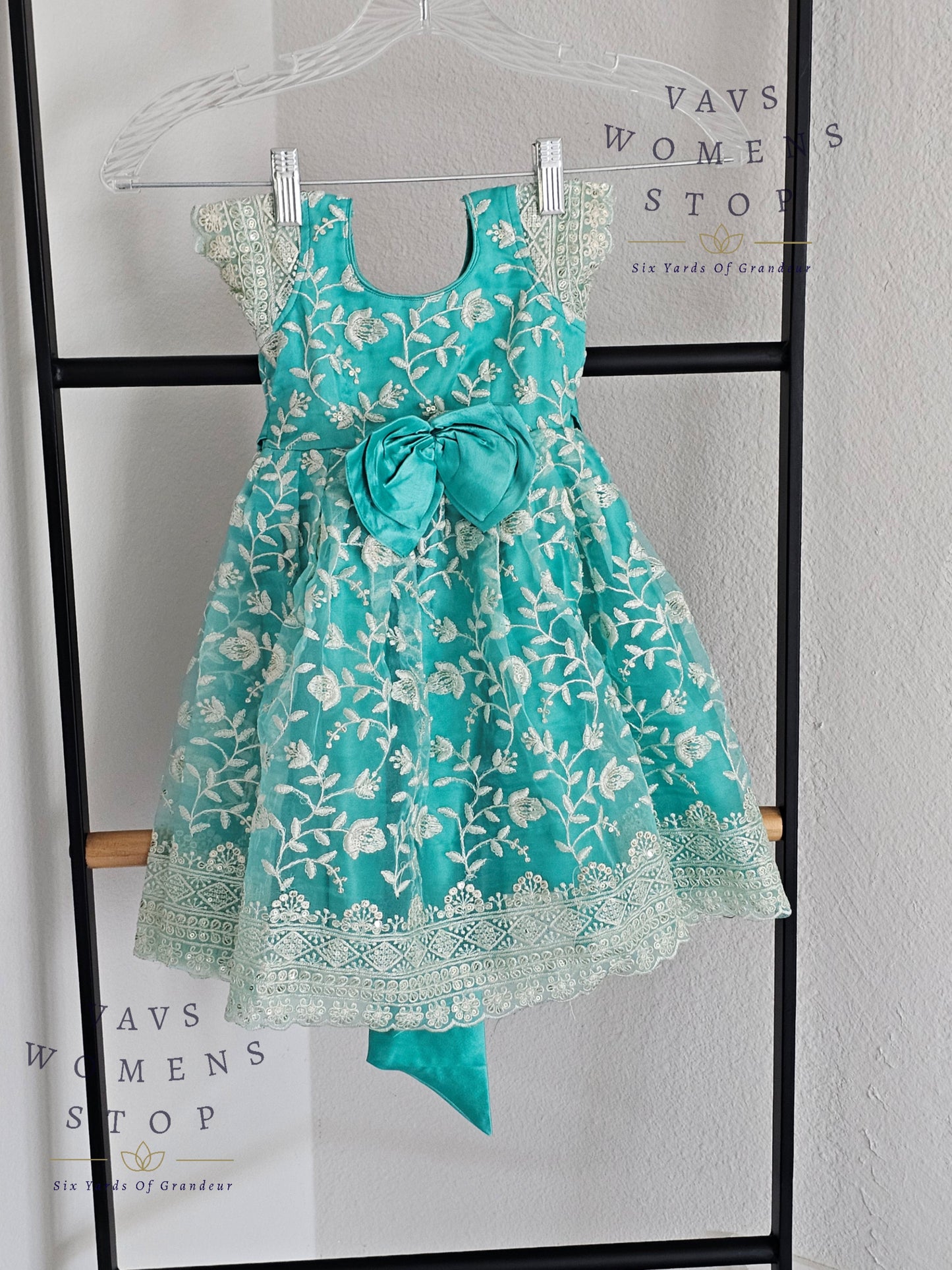Designer Organza Sequins Frock