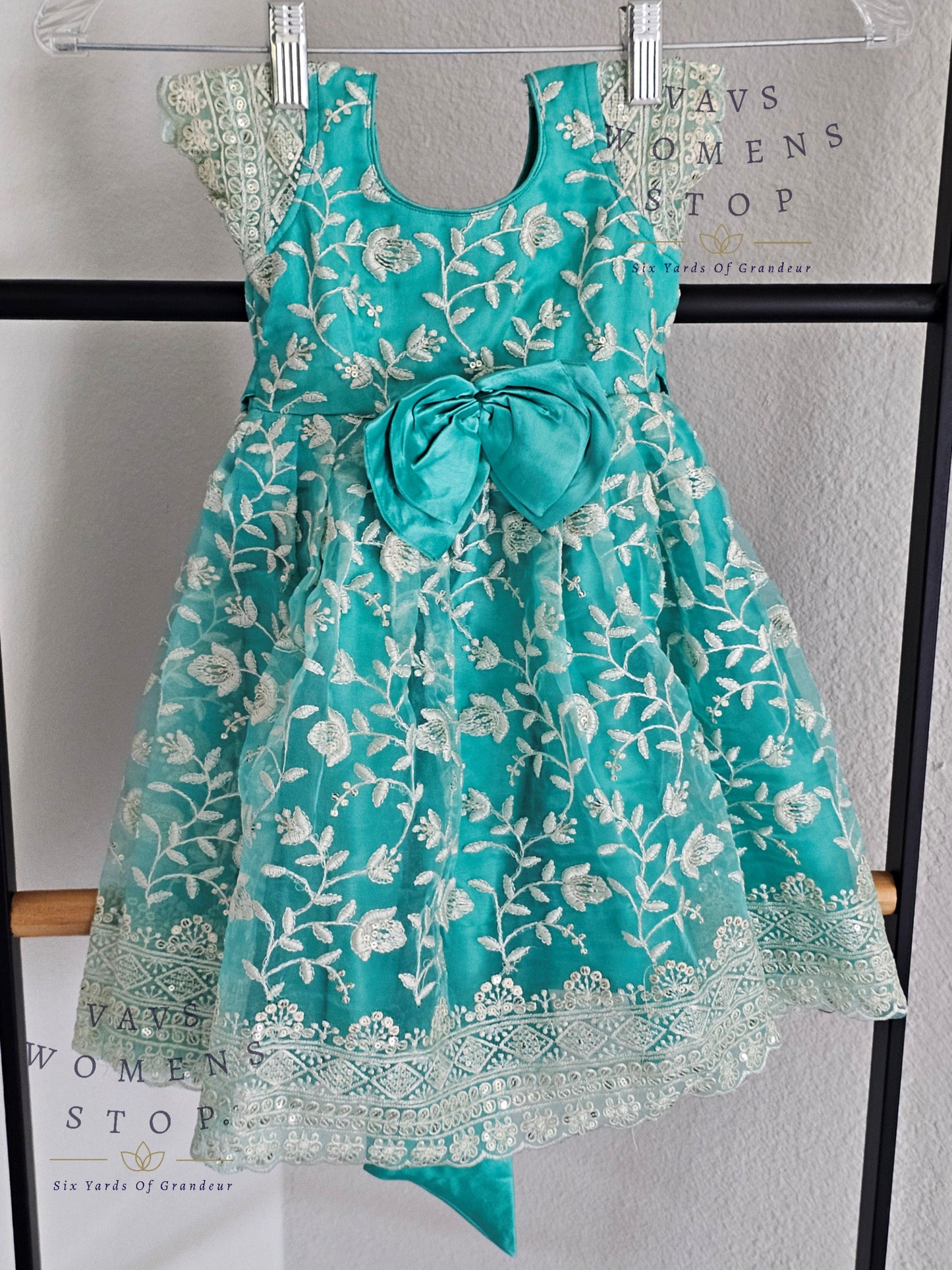 Designer Organza Sequins Frock